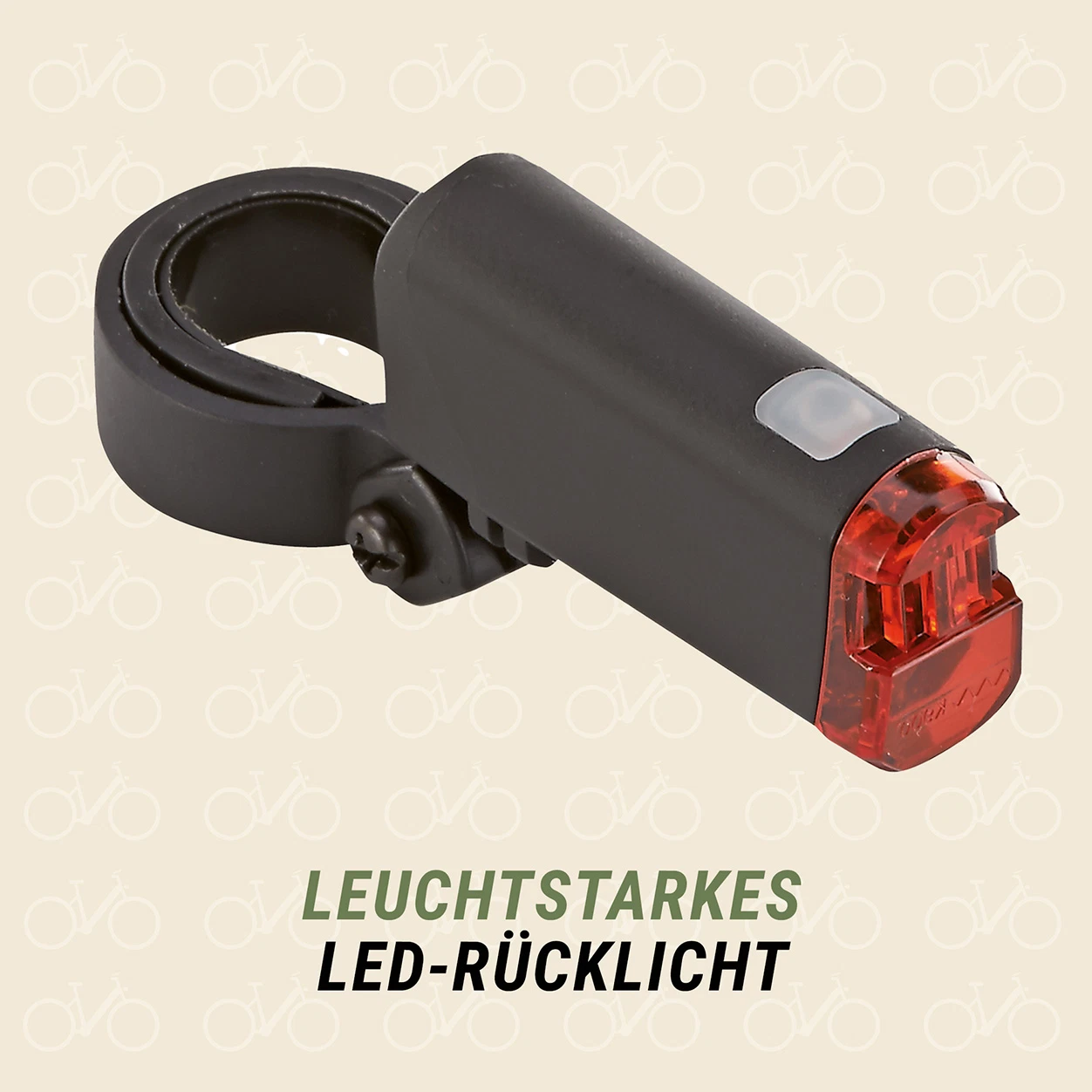 leuchtstarkes LED- Rücklicht - diagonale Ansicht