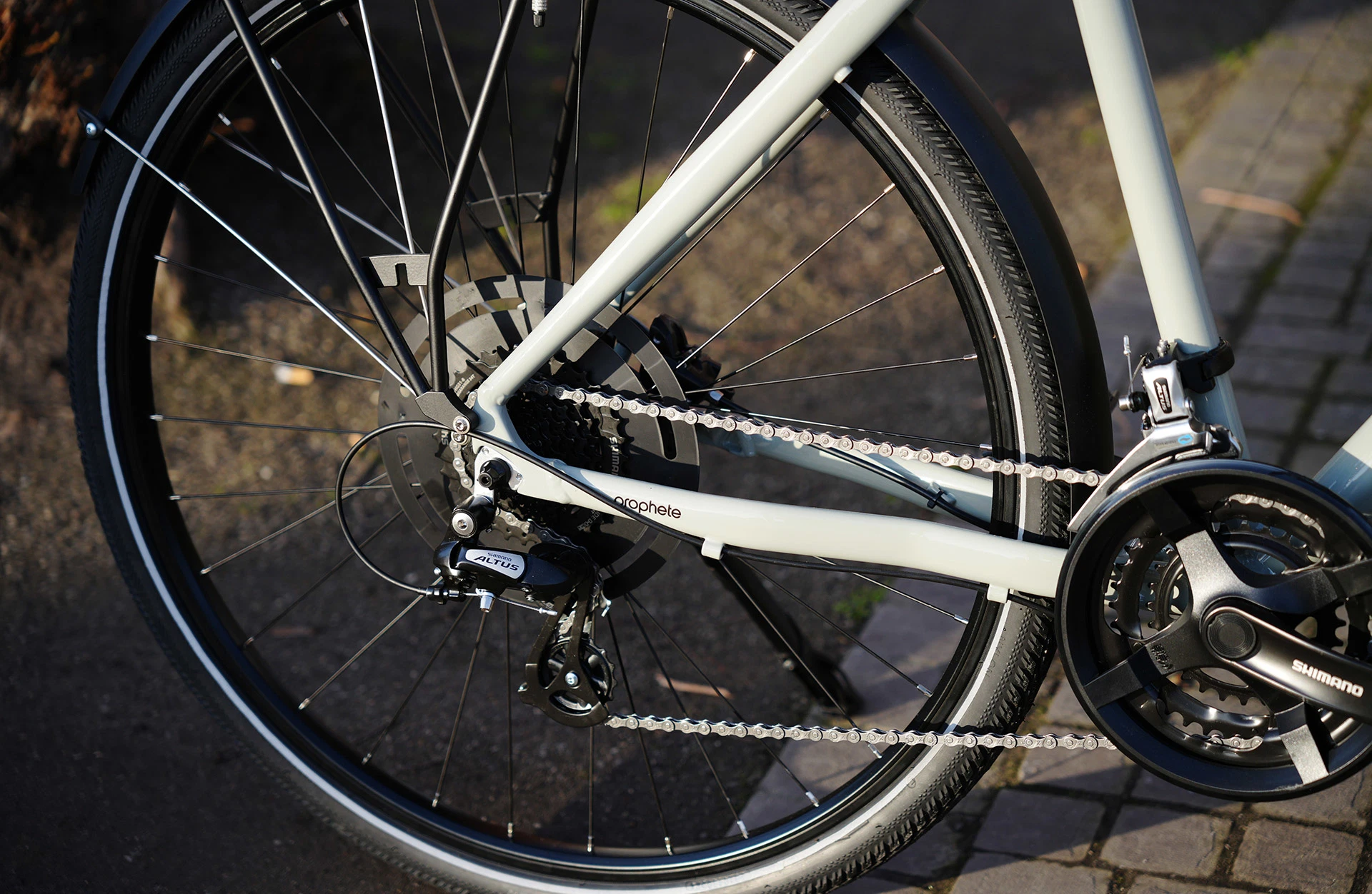 Entdecker 500 Trekking Bike - Detailansicht Antrieb im Freien