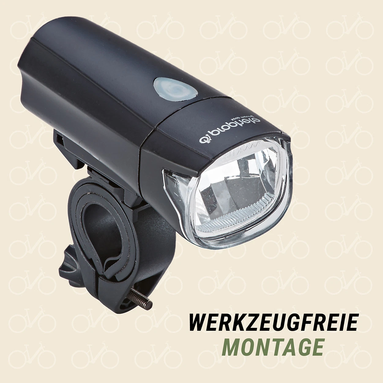 Frontscheinwerfer werkzeugfreie Montage - diagonale Ansicht