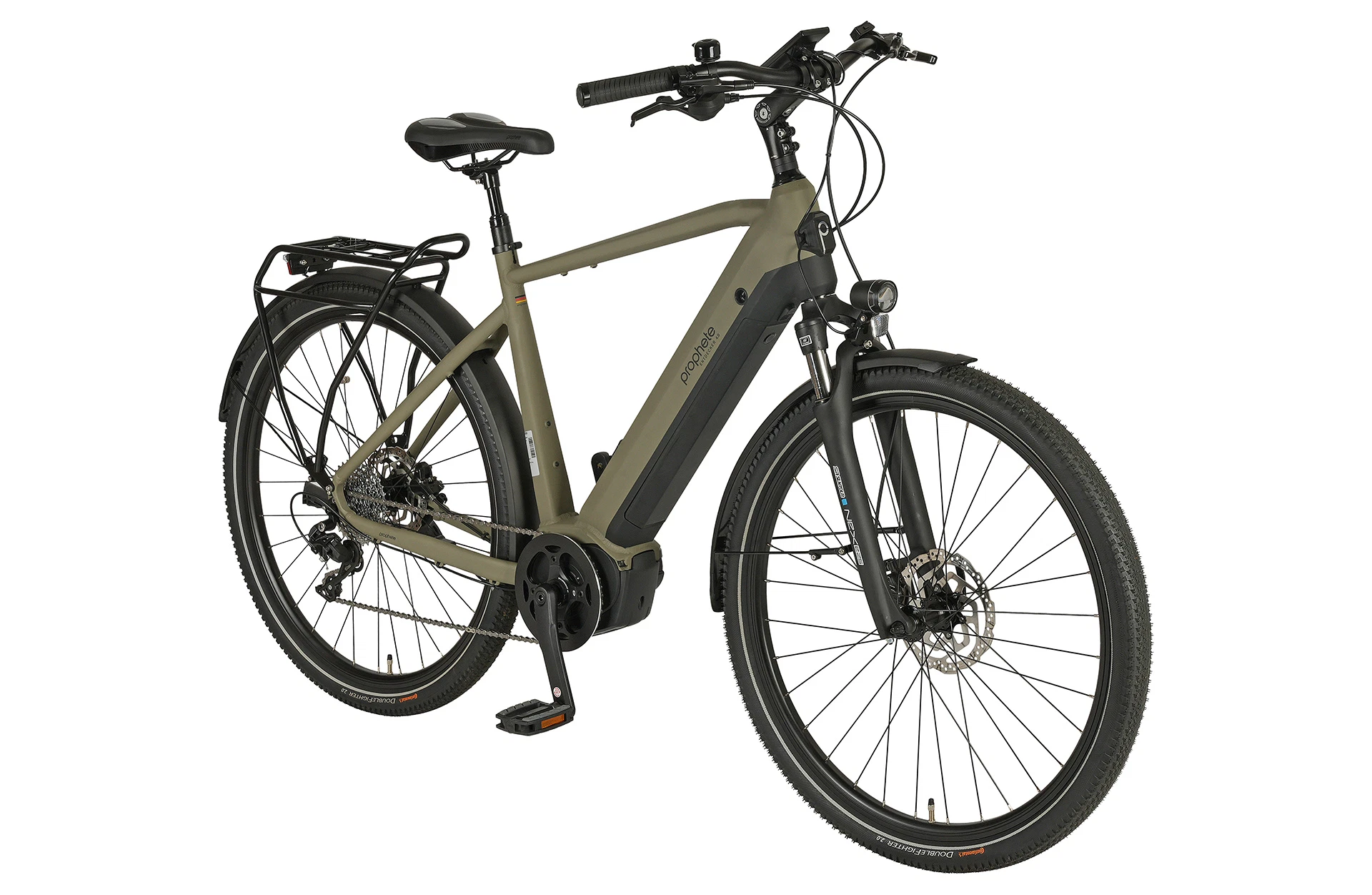 Entdecker 4.0 Trekking E-Bike Diamantrahmen - diagonale Ansicht auf weißem Grund