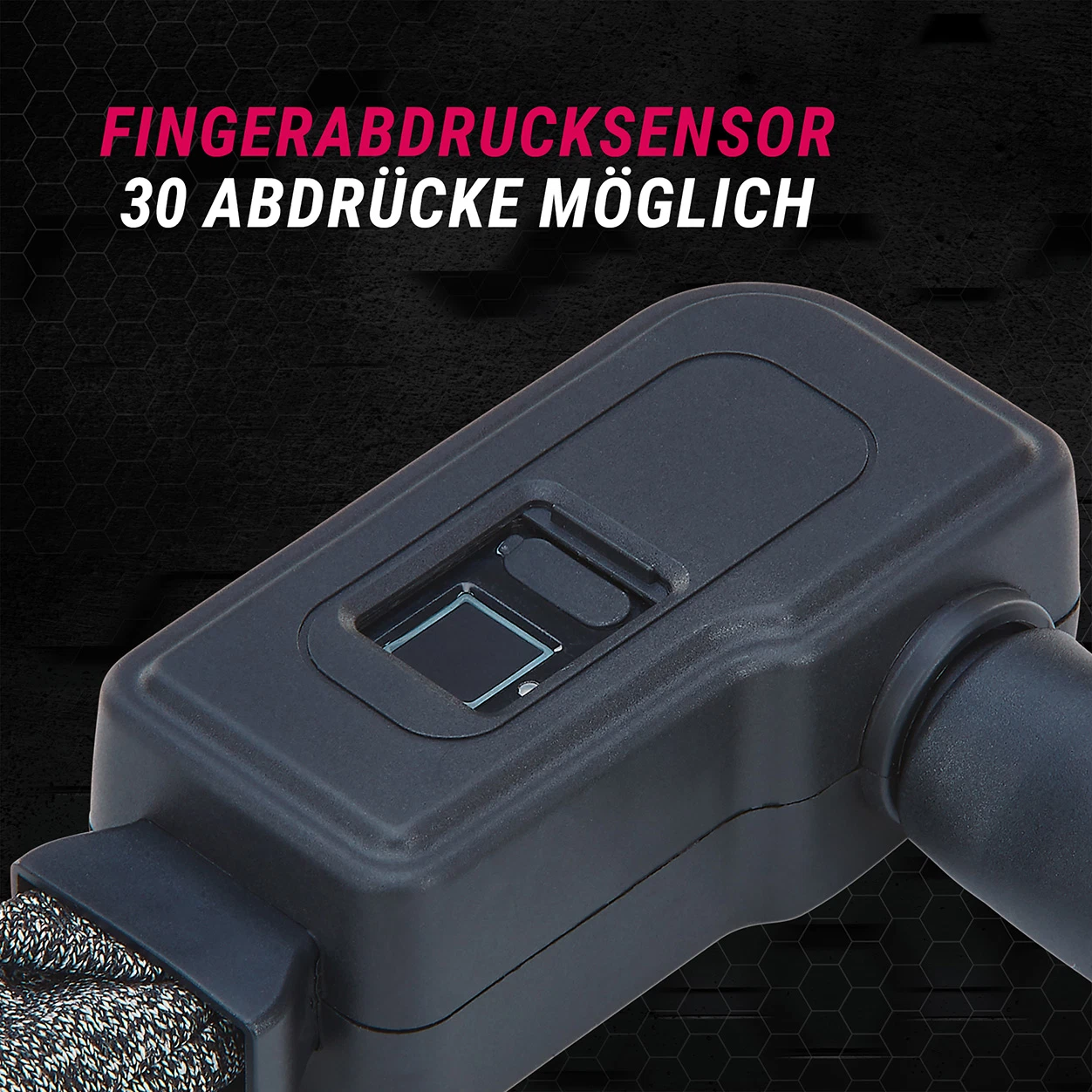 Kettenschloss mit Fingerabdrucksensor (Aktion)