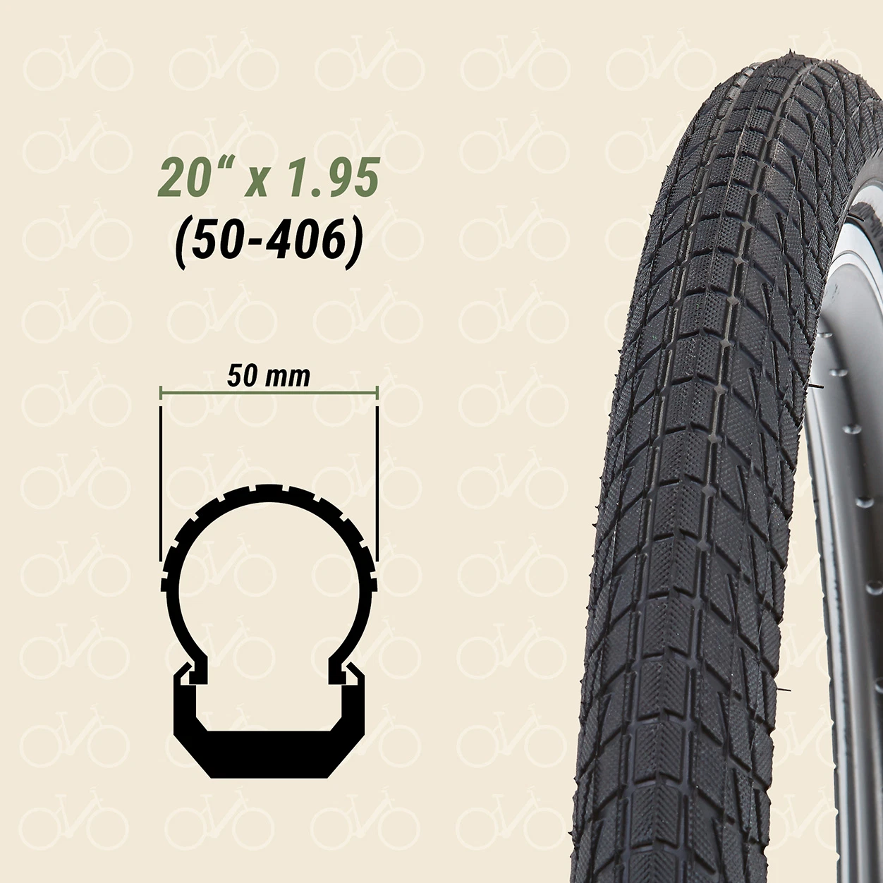 Reifen 20" x 1.95 (50-406)