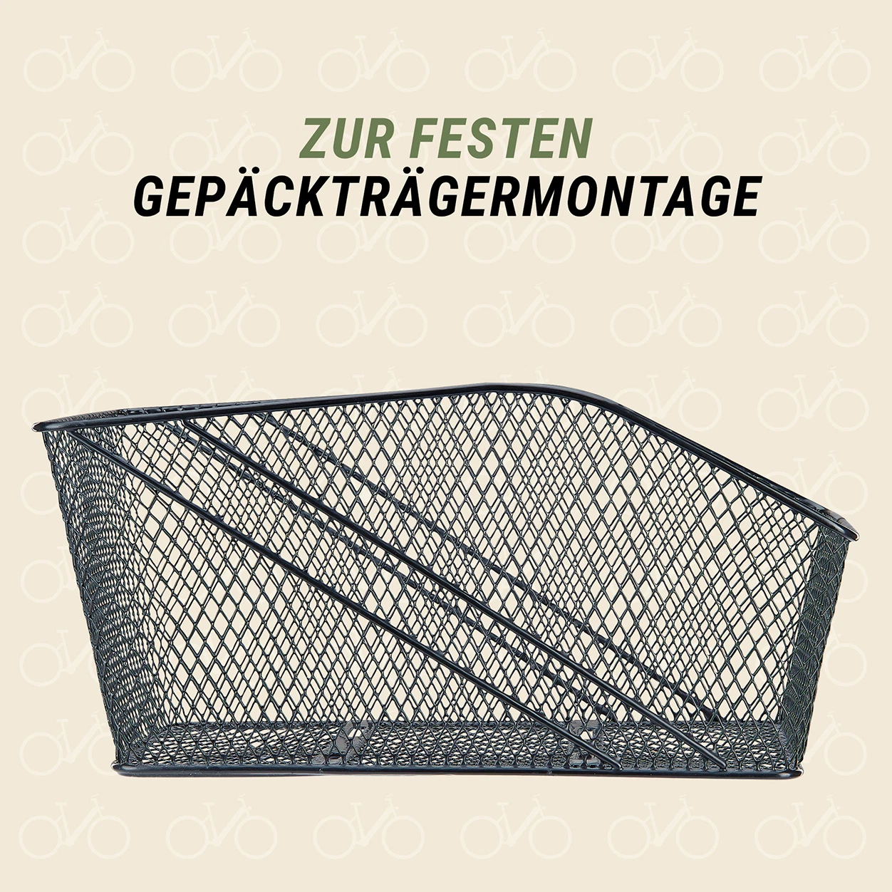 Fahrradkorb XXL Gepäckträger  - Ansicht von der Seite