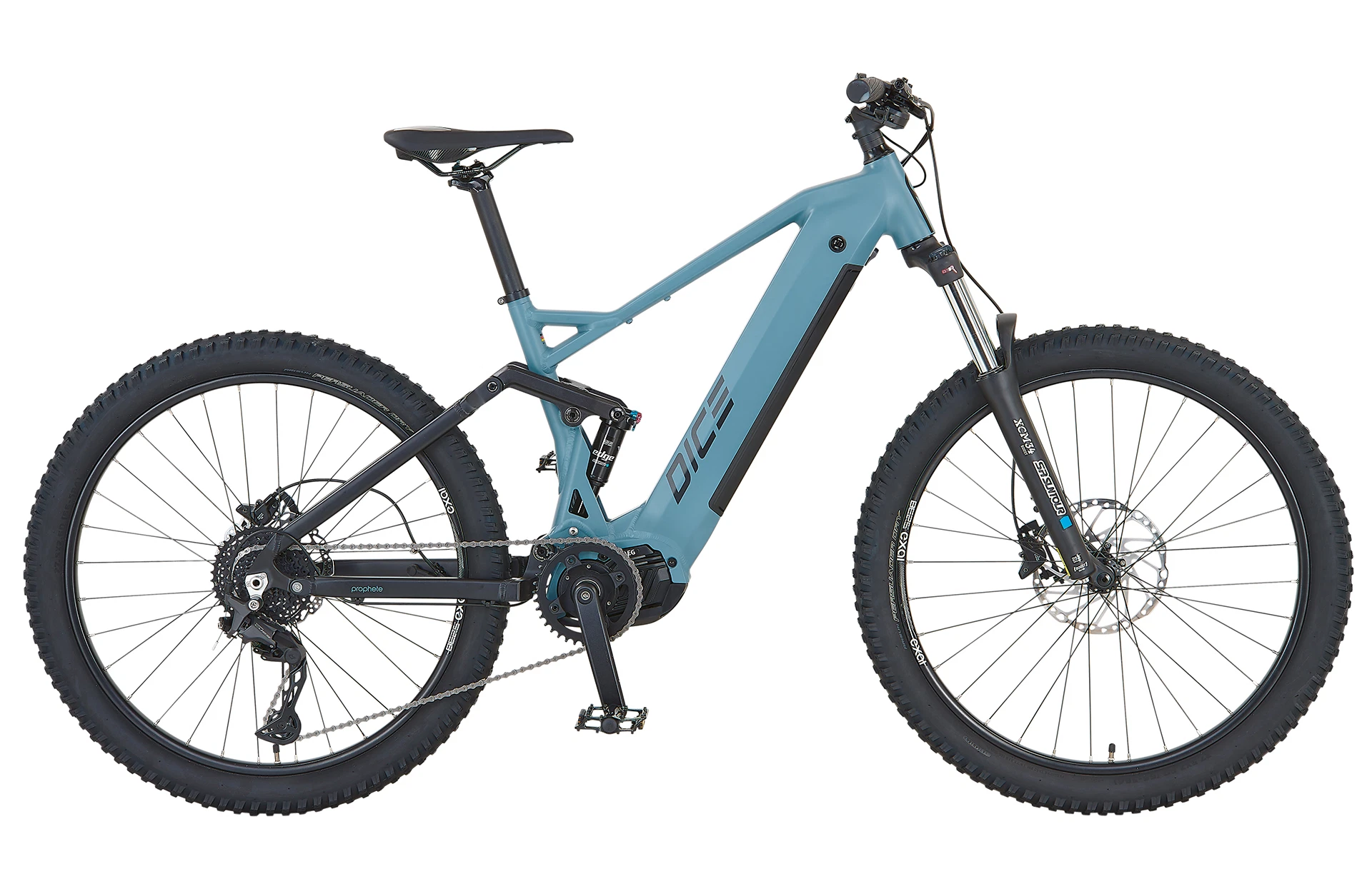 Vollansicht seitlich Prophete Fully E-MTB DICE
