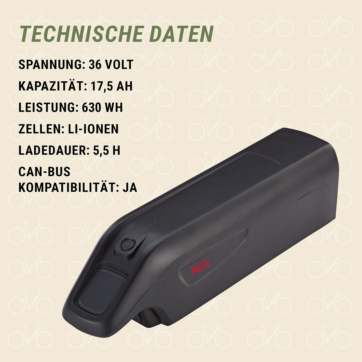 AEG Downtube Akku
