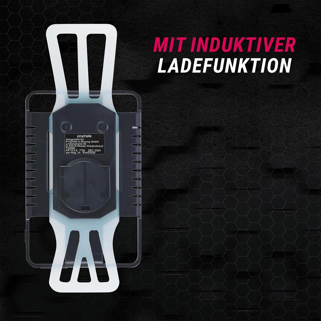 Smartphone Halterung mit Power Bank Ladefunktion - Ansicht von vorne