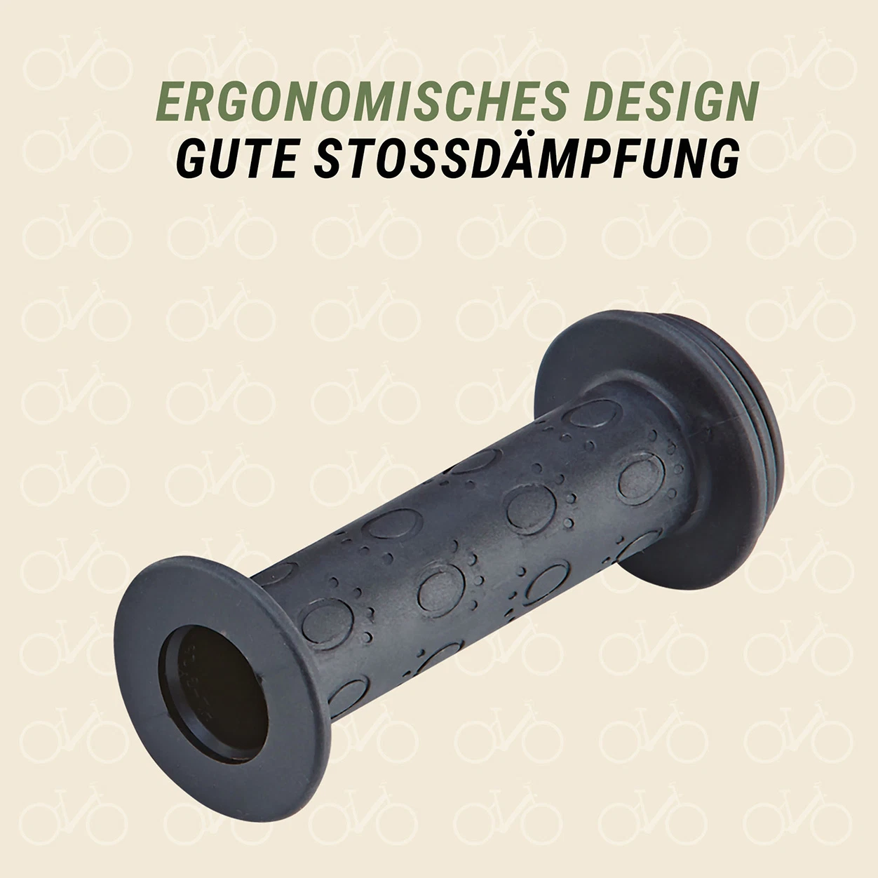 Kinder Fahrradgriffe Schwarz gute Stoßdämpfung - diagonale Ansicht