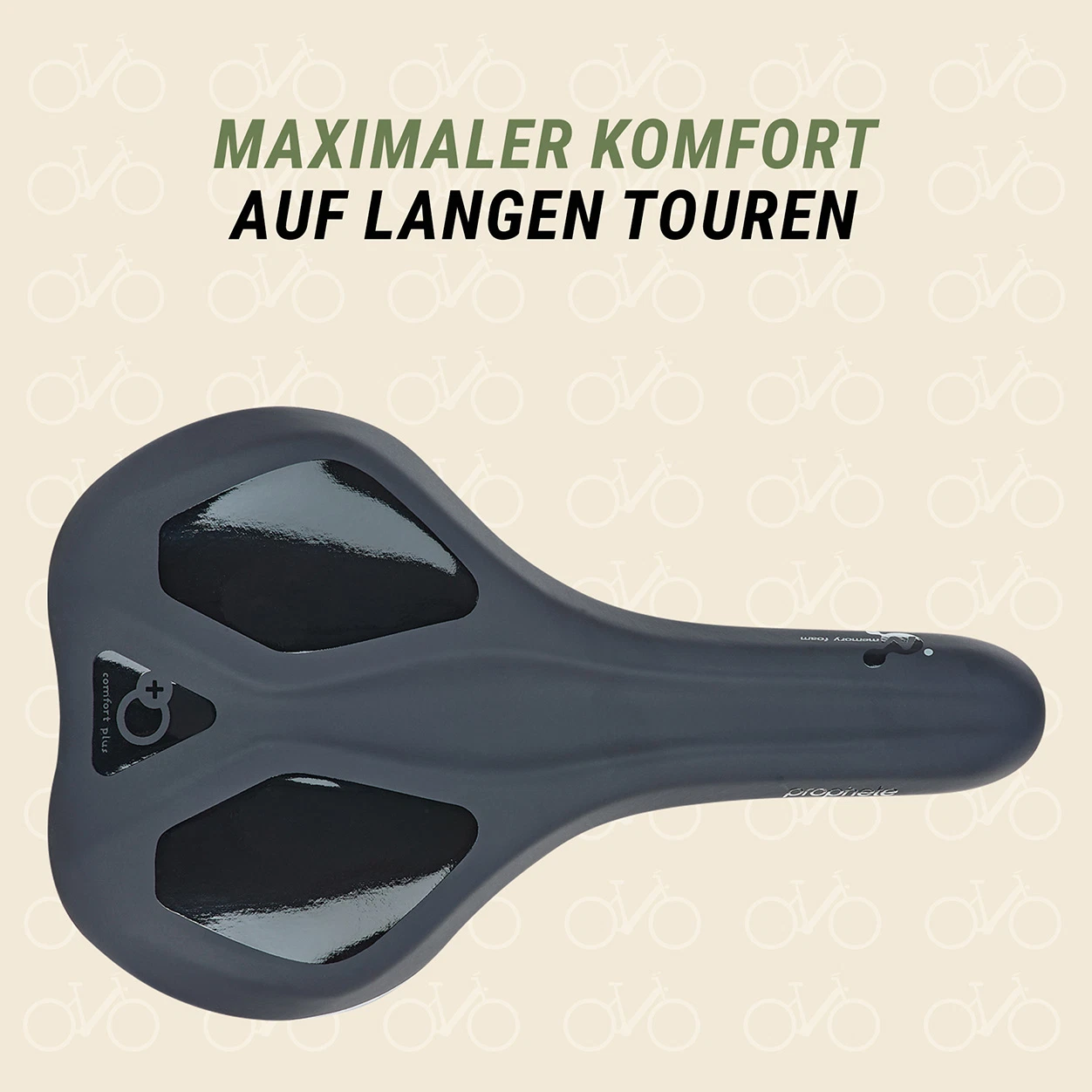 Trekking Sattel maximaler Komfort für lange Touren - Ansicht von oben