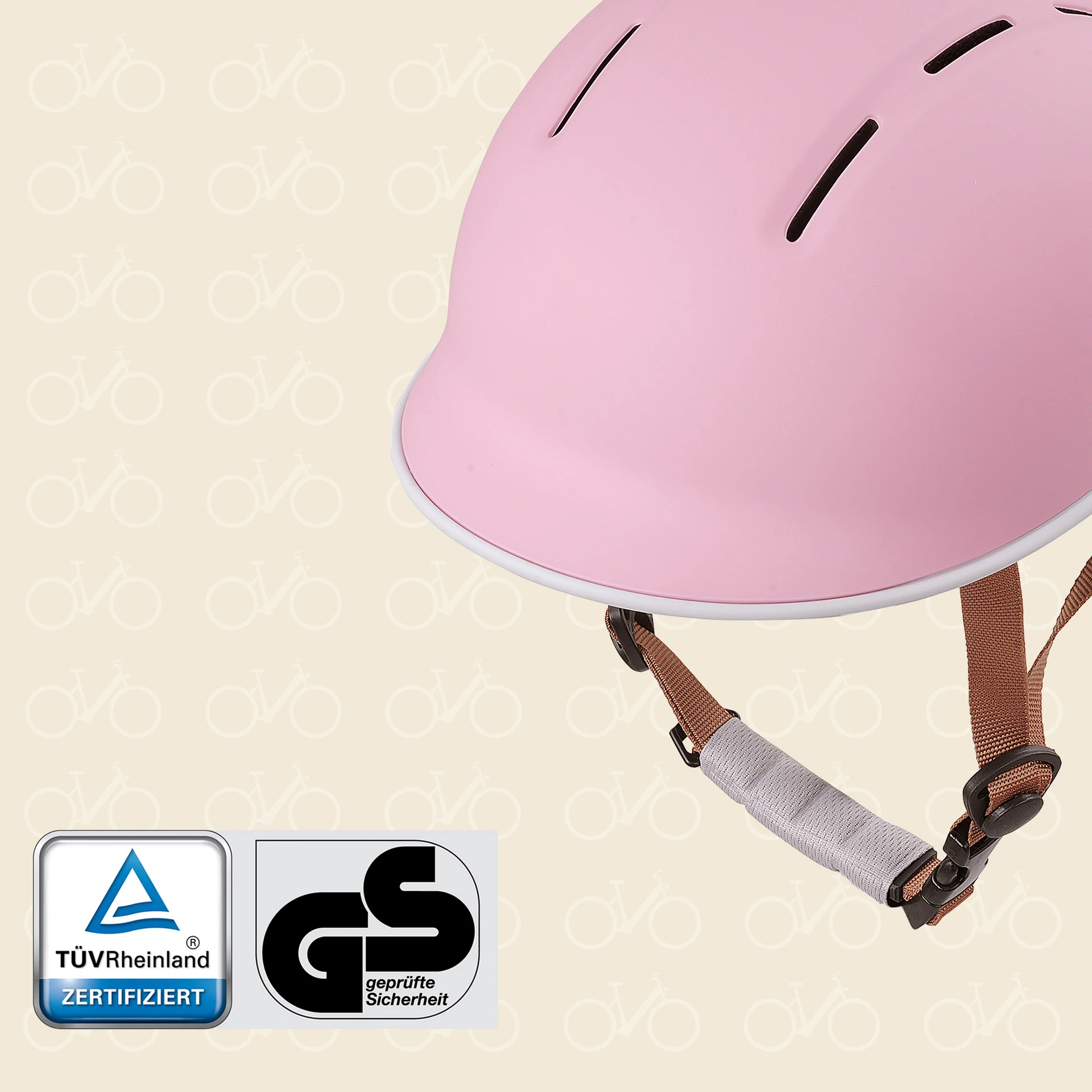 Kinder-Fahrradhelm Trio rosa