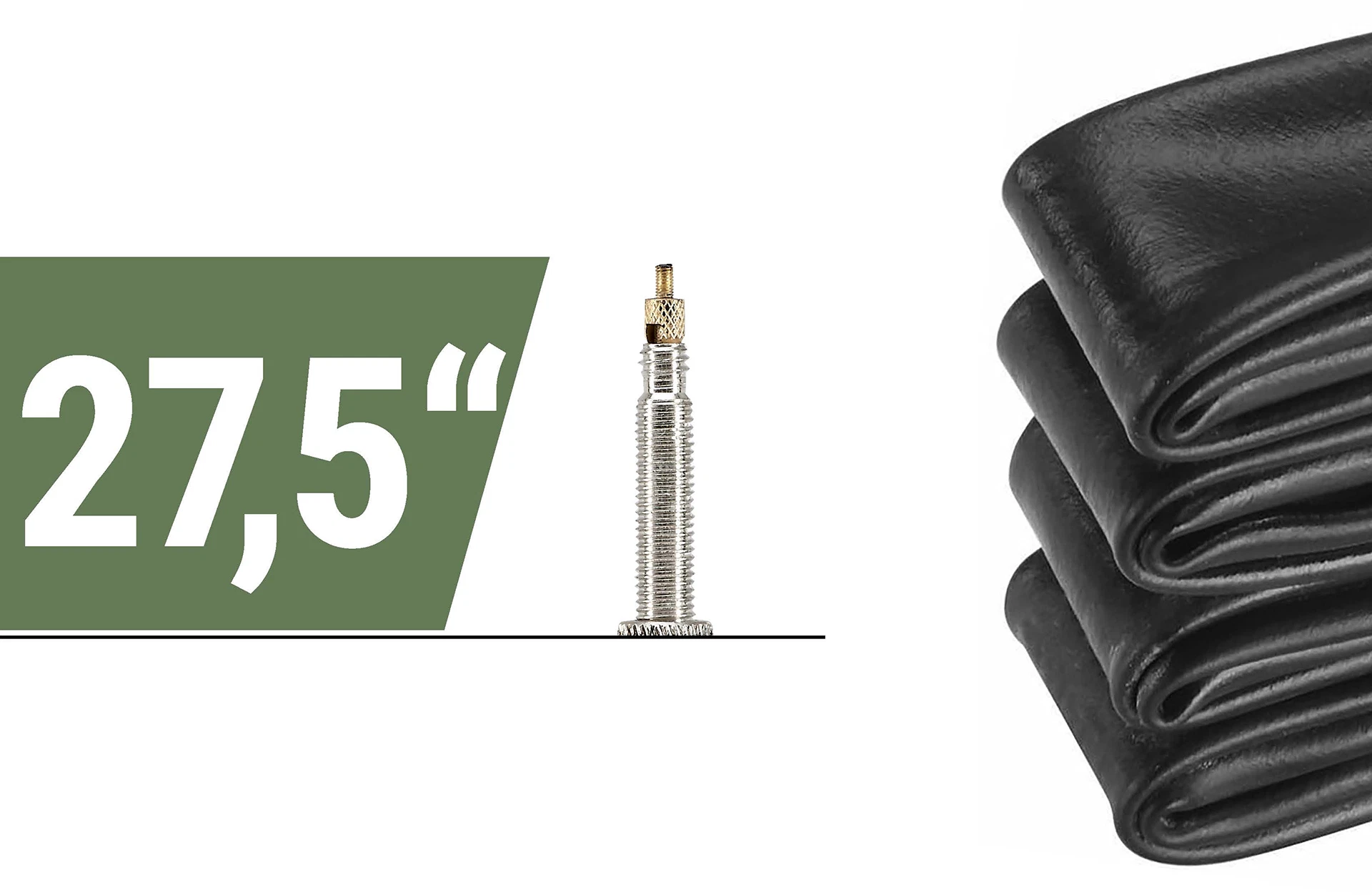 Fahrradschlauch gefalten 27,5 " Sclaverandventil