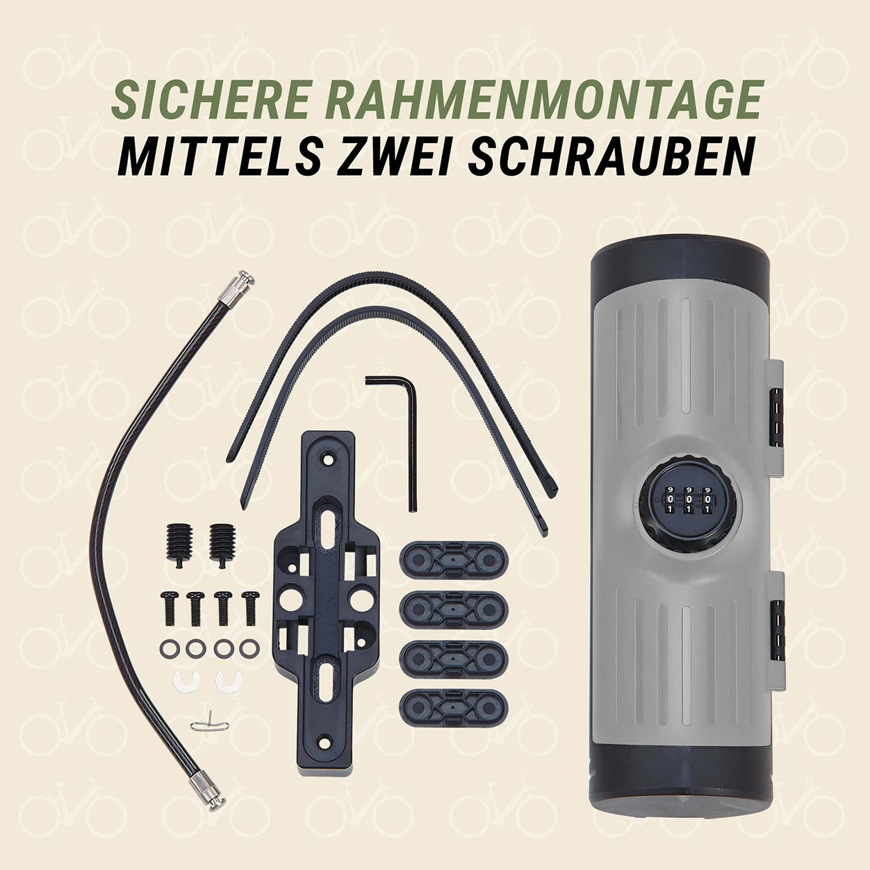 Bike Safe sichere Rahmenmontage - Ansicht von vorne