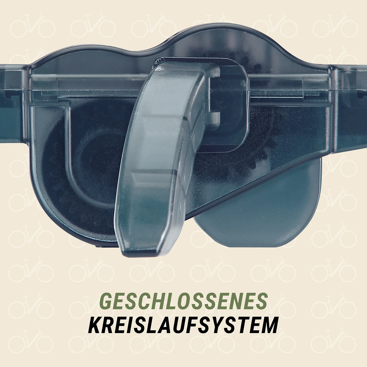 Kettenreinigungsgerät geschlossenes Kreislaufsystem - hintere Ansicht