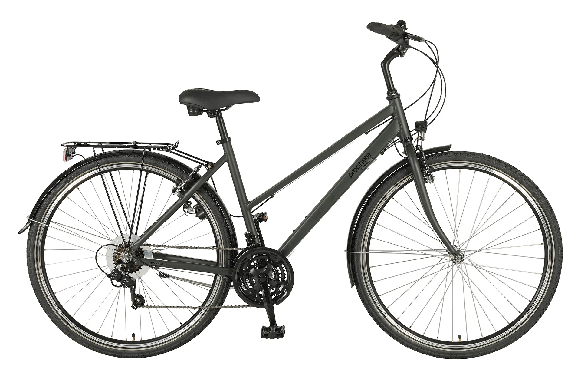 Entdecker 100 Trekking Bike Trapezrahmen - Planaufnahme auf weißem Grund