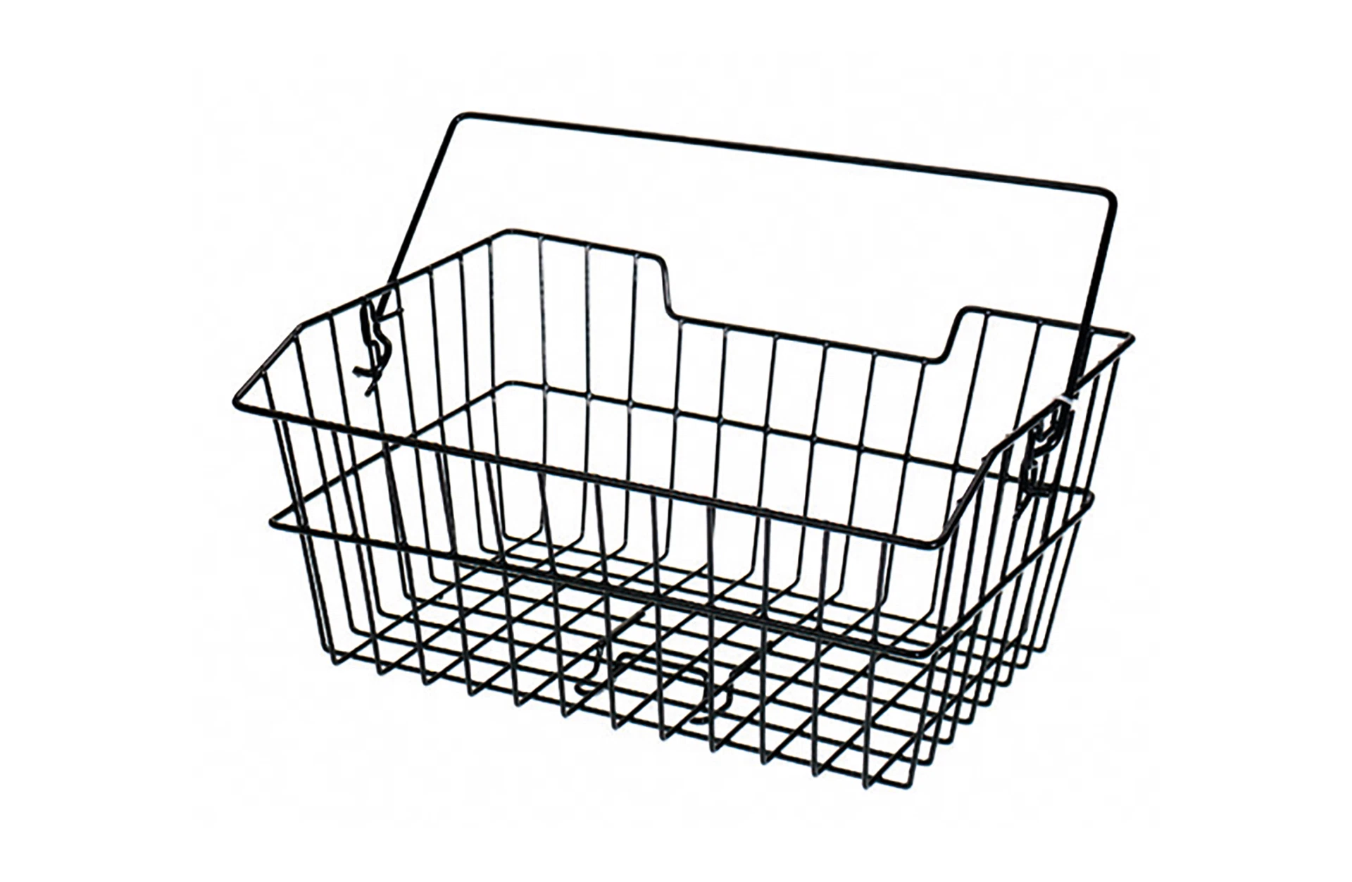 Fahrrdkorb gitter - diagonale Ansicht auf weißem Grund