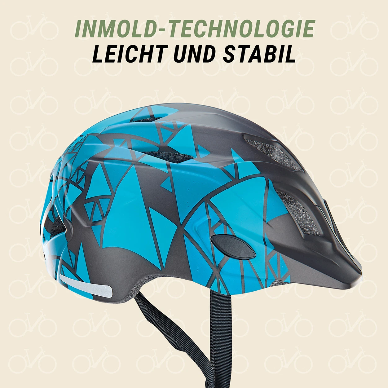 Kinder-Fahrradhelm schwarz-blau