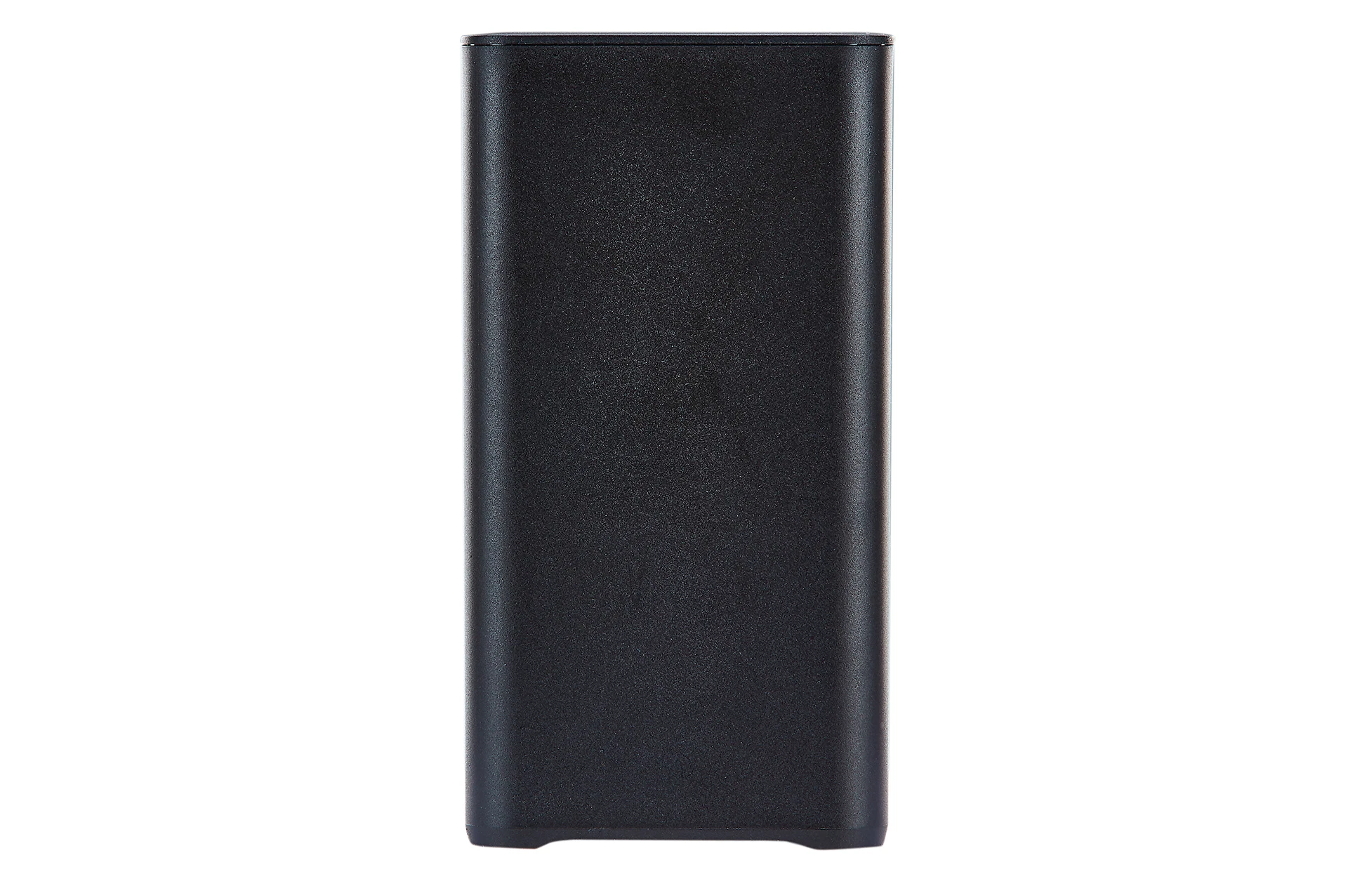 Akkupumpe schwarz - Ansicht von hinten auf weißem Grund