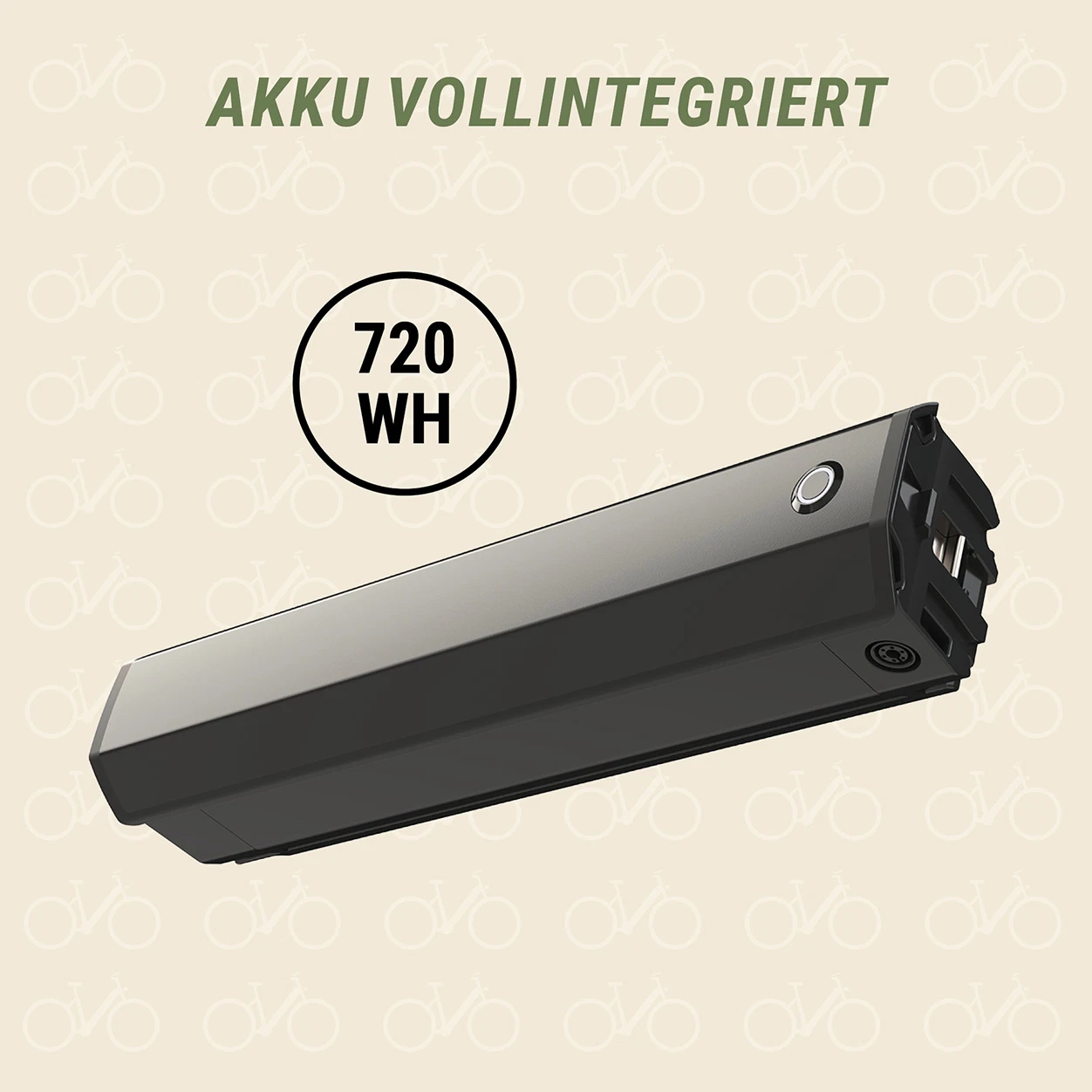 vollintegrierter Akku 720 Wh - diagonale Ansicht