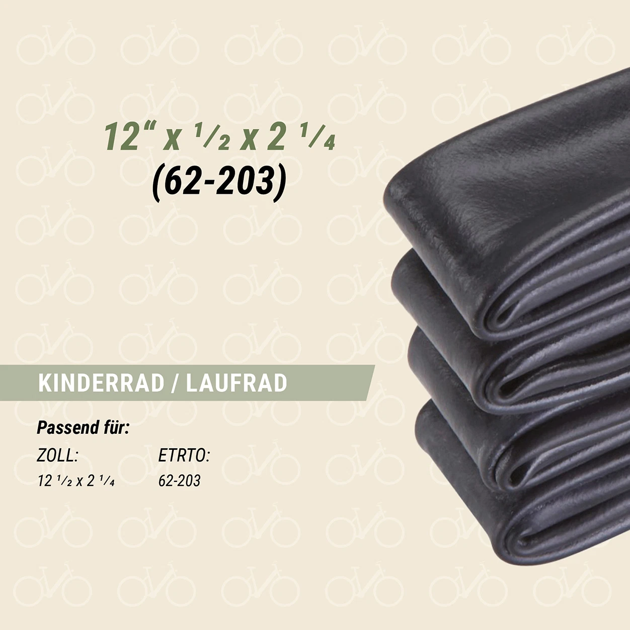 Schlauch 12" (Dunlopventil | 62-203) Kinderrad / Laufrad - detailansicht