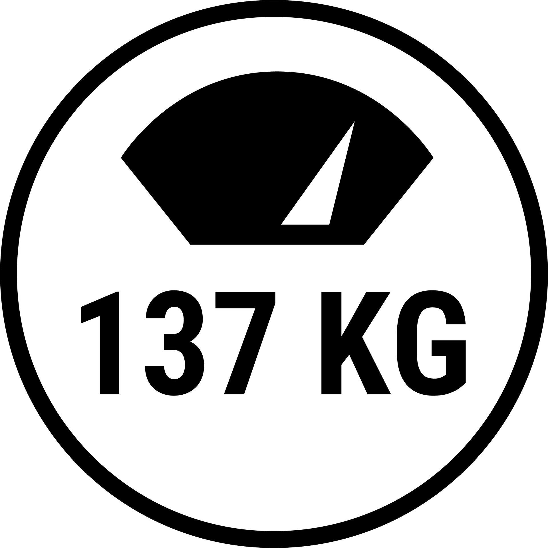 Icon Gesamtgewicht 137 kg (rund)