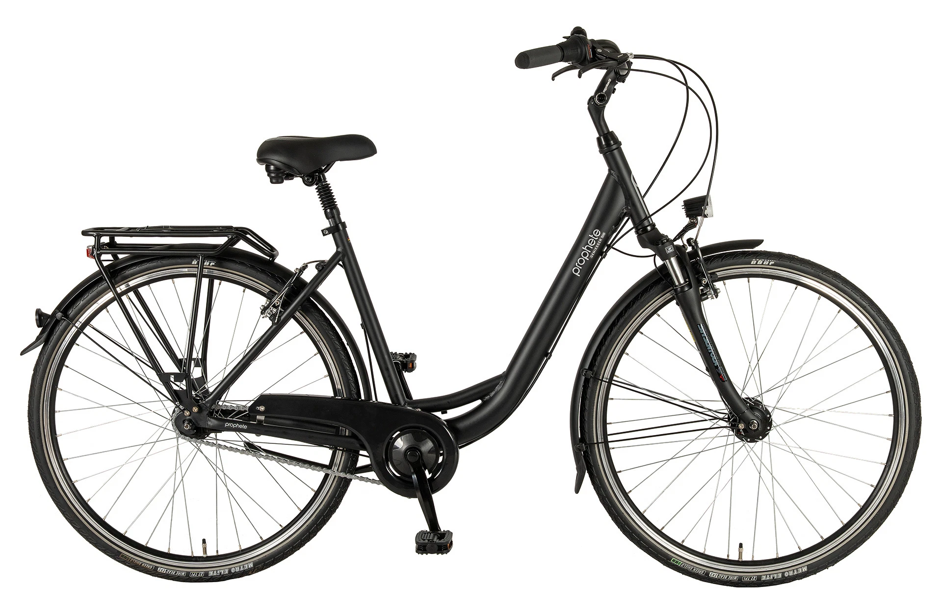 Geniesser 500 City Fahrrad - Planaufnahme auf weißem Grund