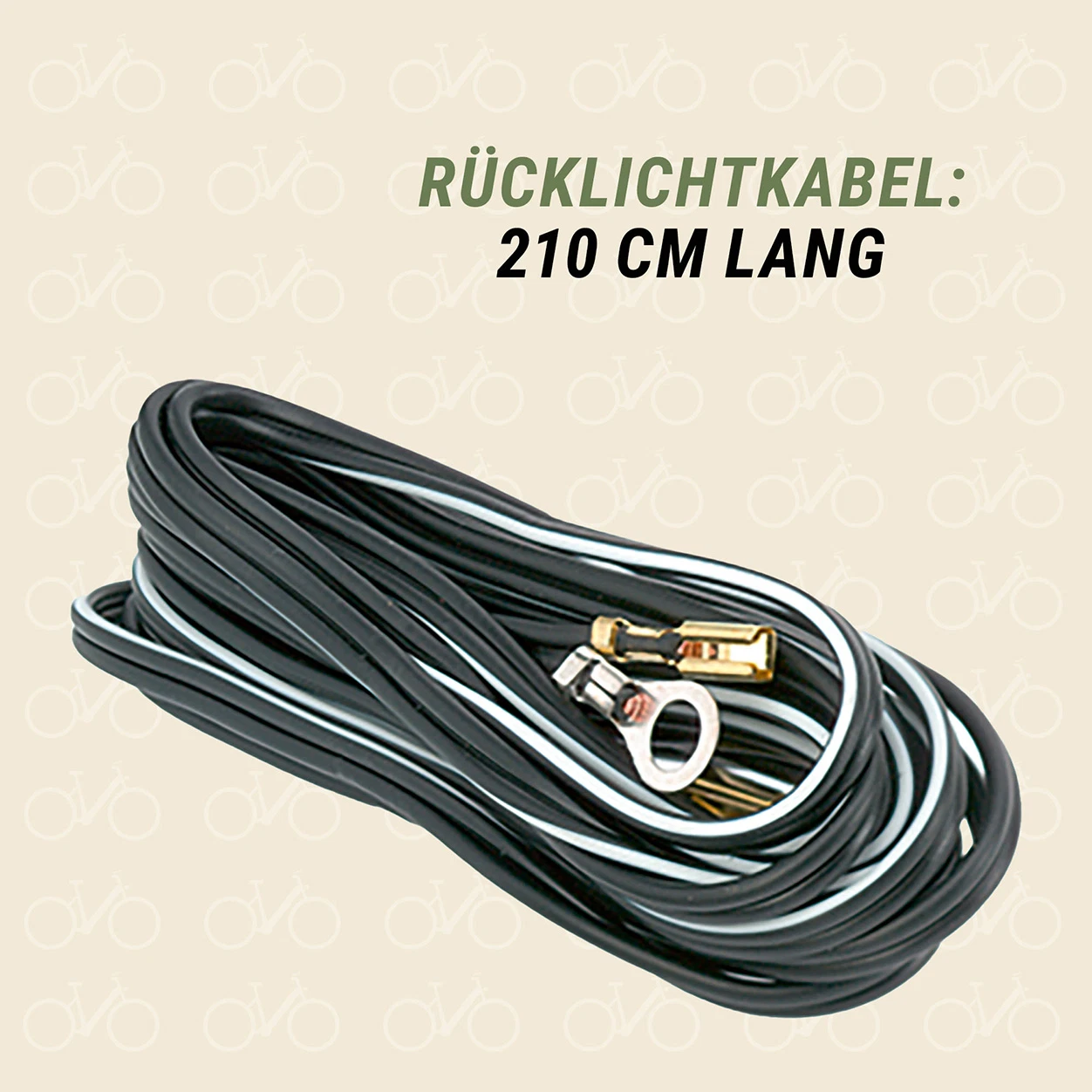 Scheinwerfer- und Rücklichtkabel Rücklichtkabel 210cm lang - diagonale Ansicht