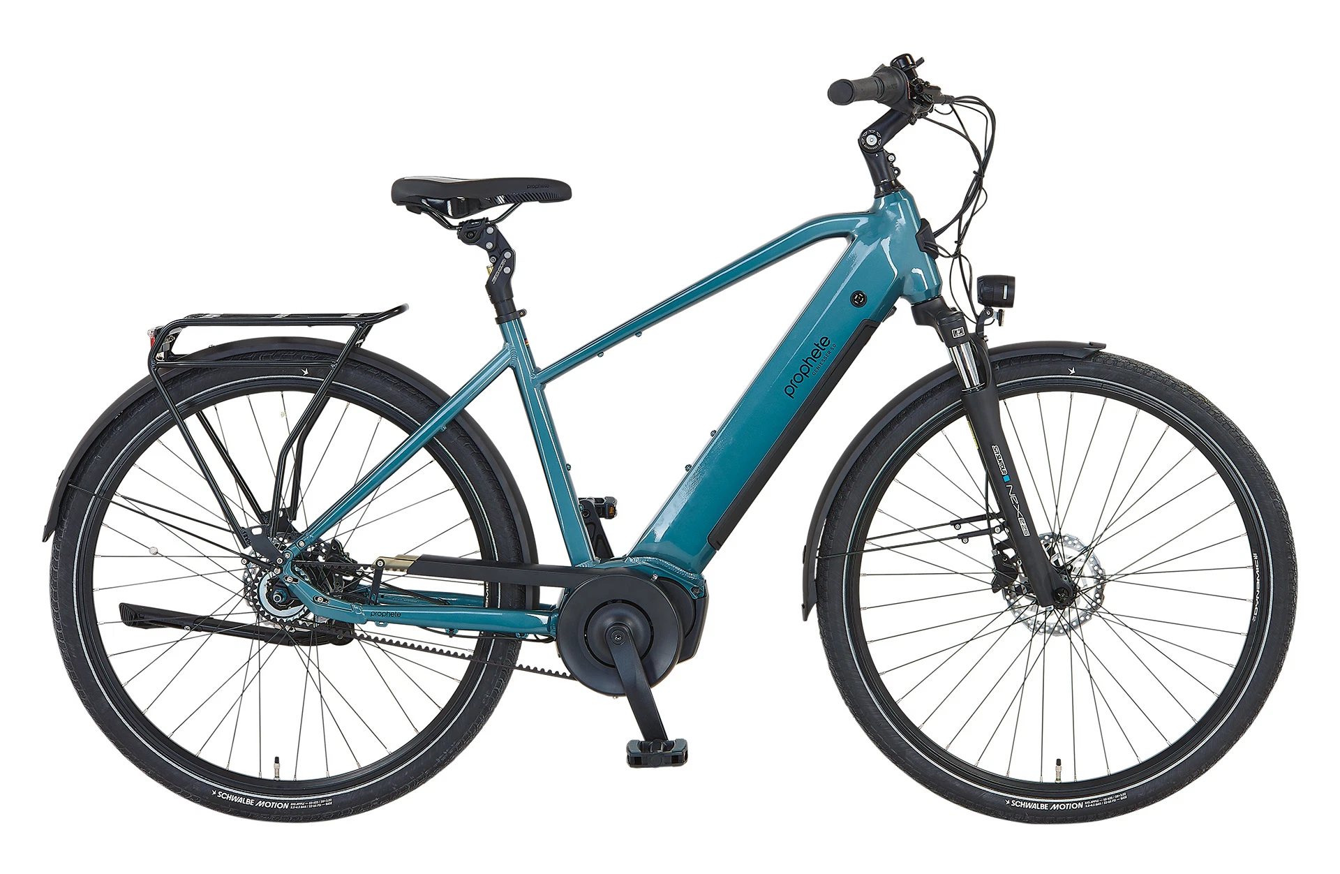 Geniesser 5.0 blau City E-Bike - Planaufnahme auf weißem Grund