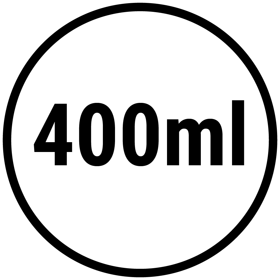 Füllmenge 400 ml in rundem Icon
