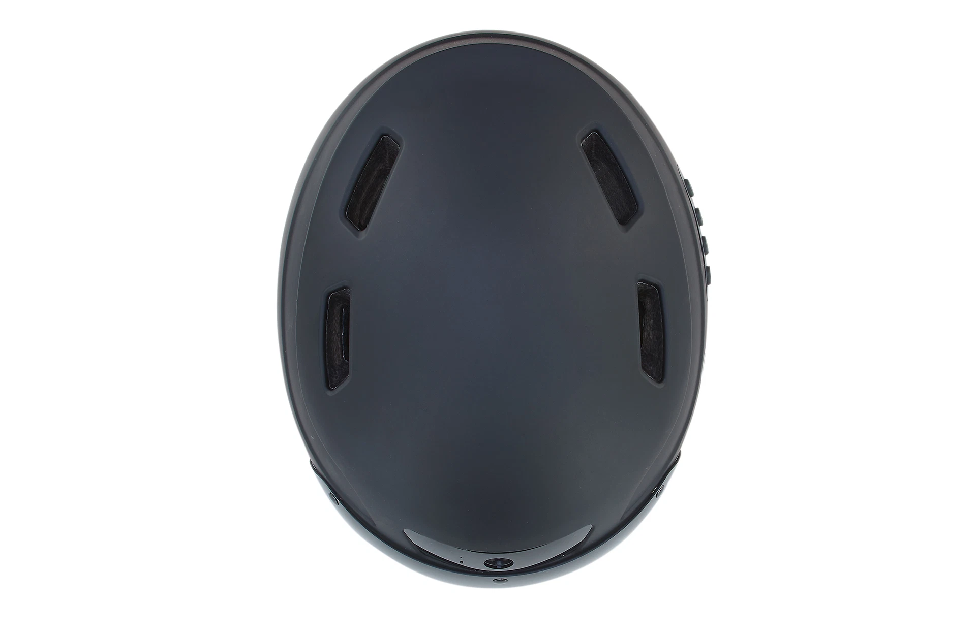 Smarthelm schwarz - Ansicht von oben auf weißem Grund