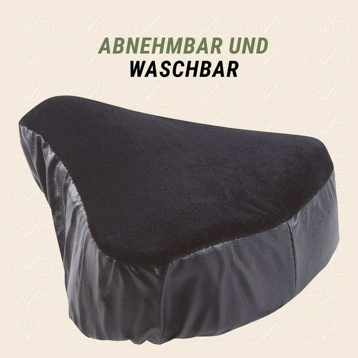 Satteldecke Schwarz abnehmbar und waschbar - diagonale Ansicht