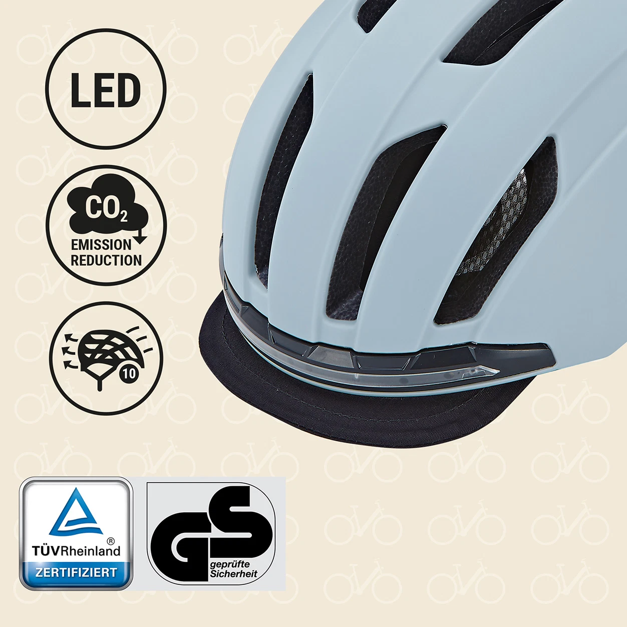 ECO Urban Fahrradhelm grey