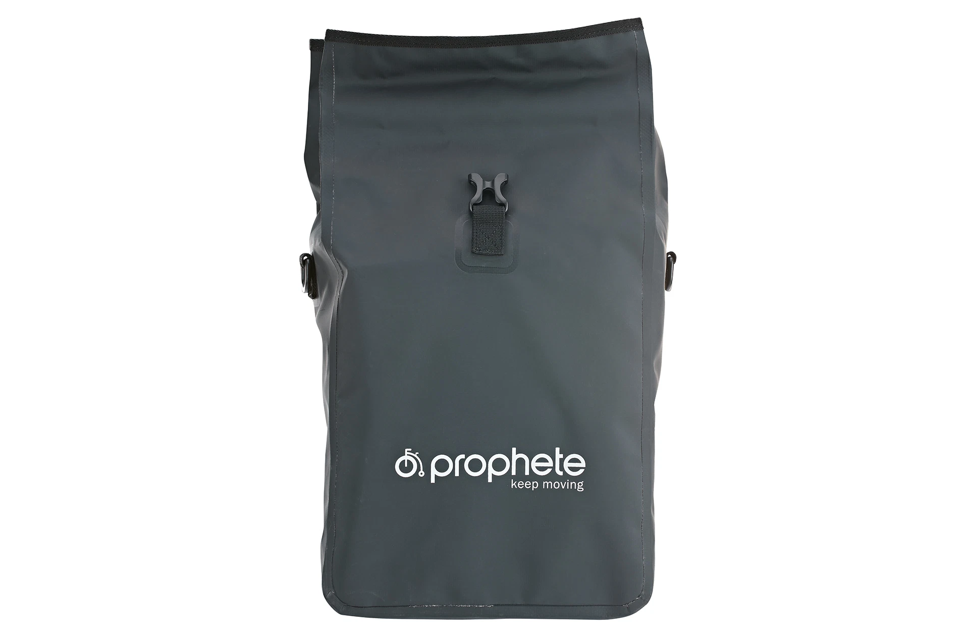 Fahrradtasche Prophete geöffnet - Ansicht von vorne auf weißem Grund