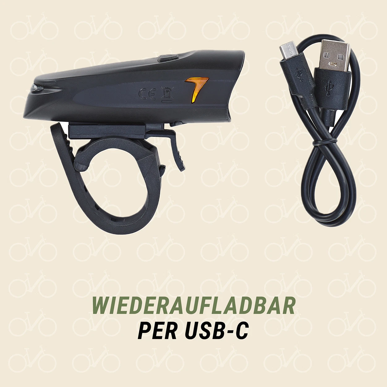LED USB Akku-Scheinwerfer 30/15 Lux