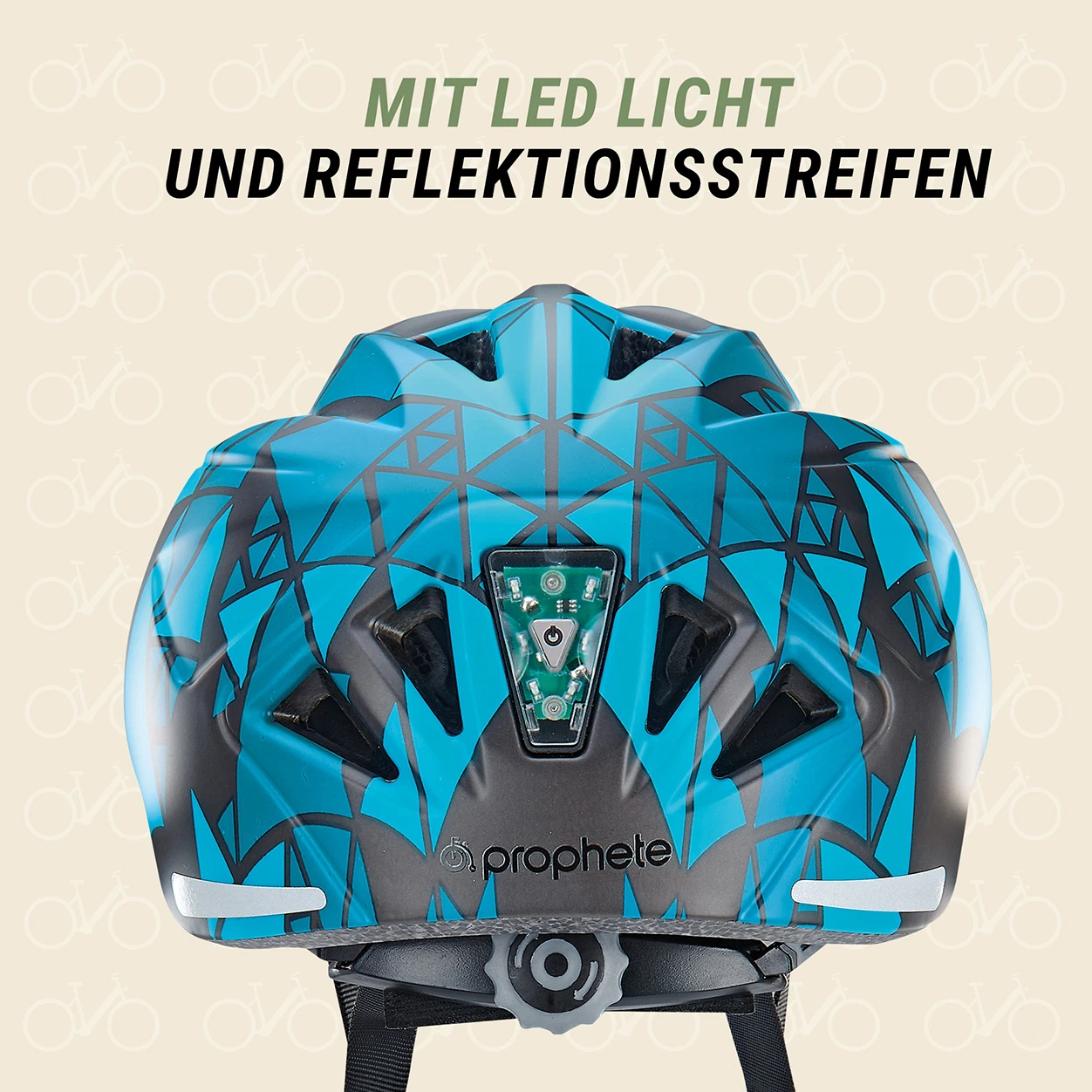 Kinder-Fahrradhelm schwarz-blau