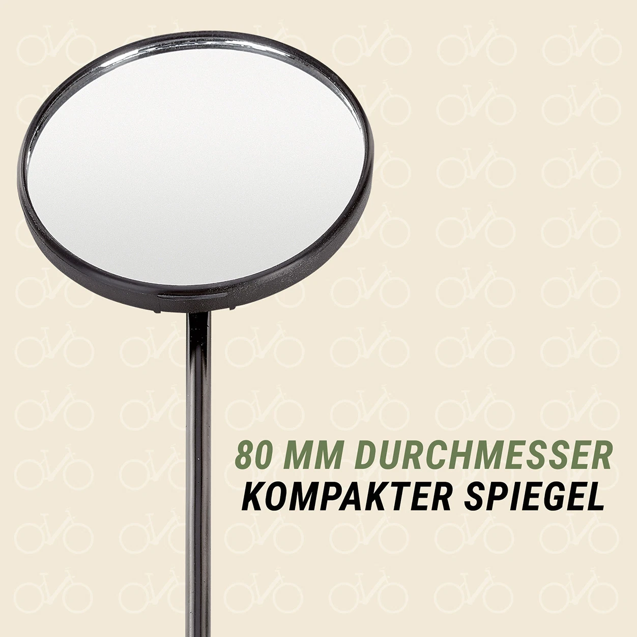 Fahrradspiegel 80mm Durchmesser - detailansicht