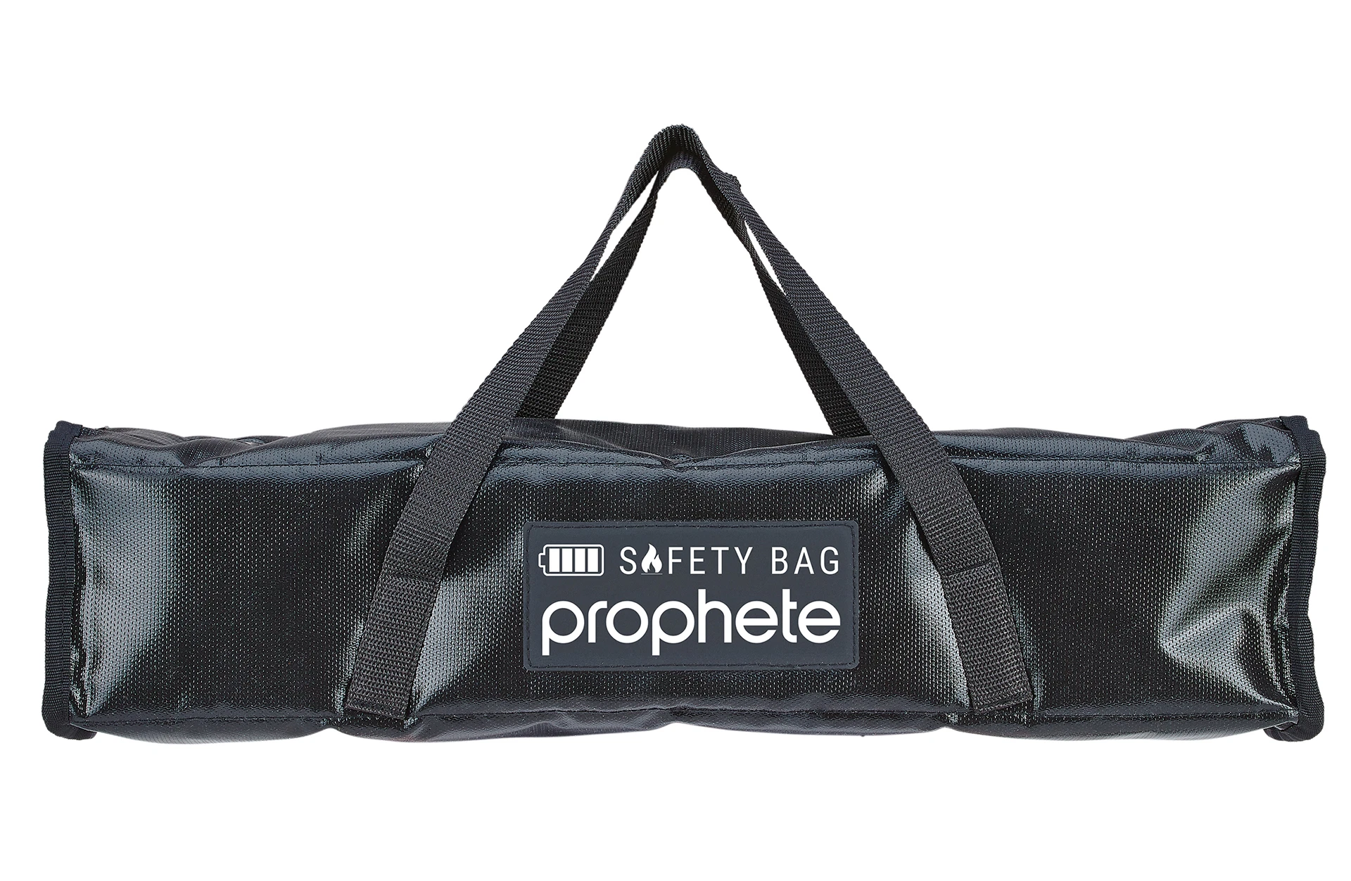 Prophete Tasche für Akkus mit Griff frontal fotografiert vor weißem Hintergrund