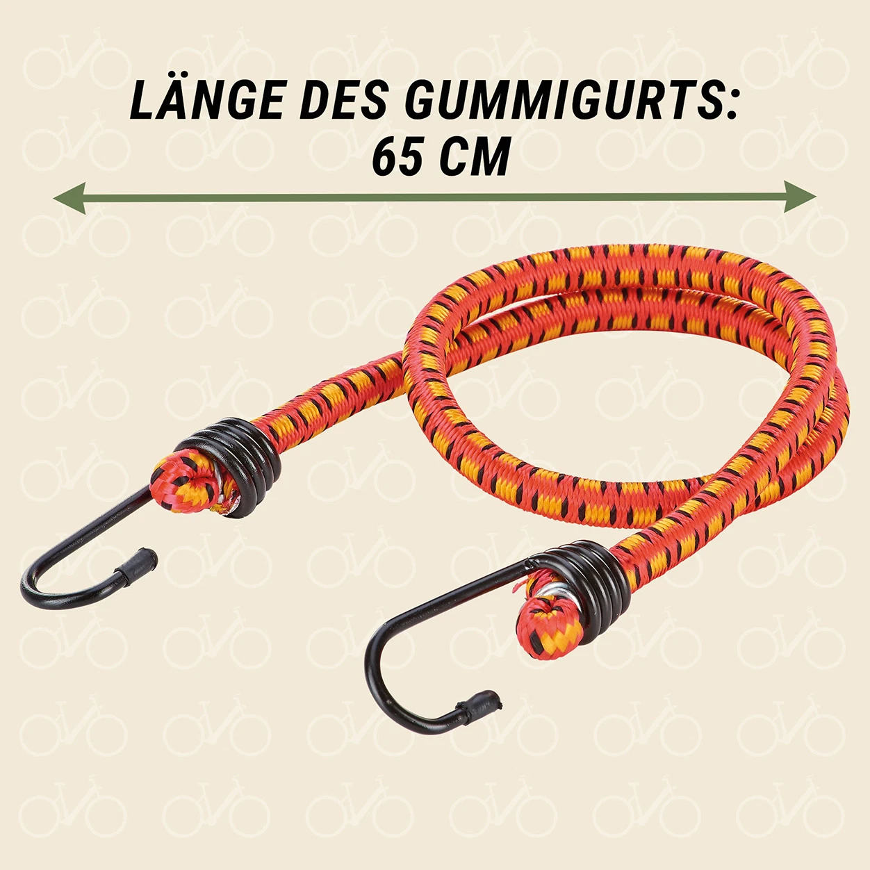 Gepäckträgergurt länge 65cm  - diagonale Ansicht