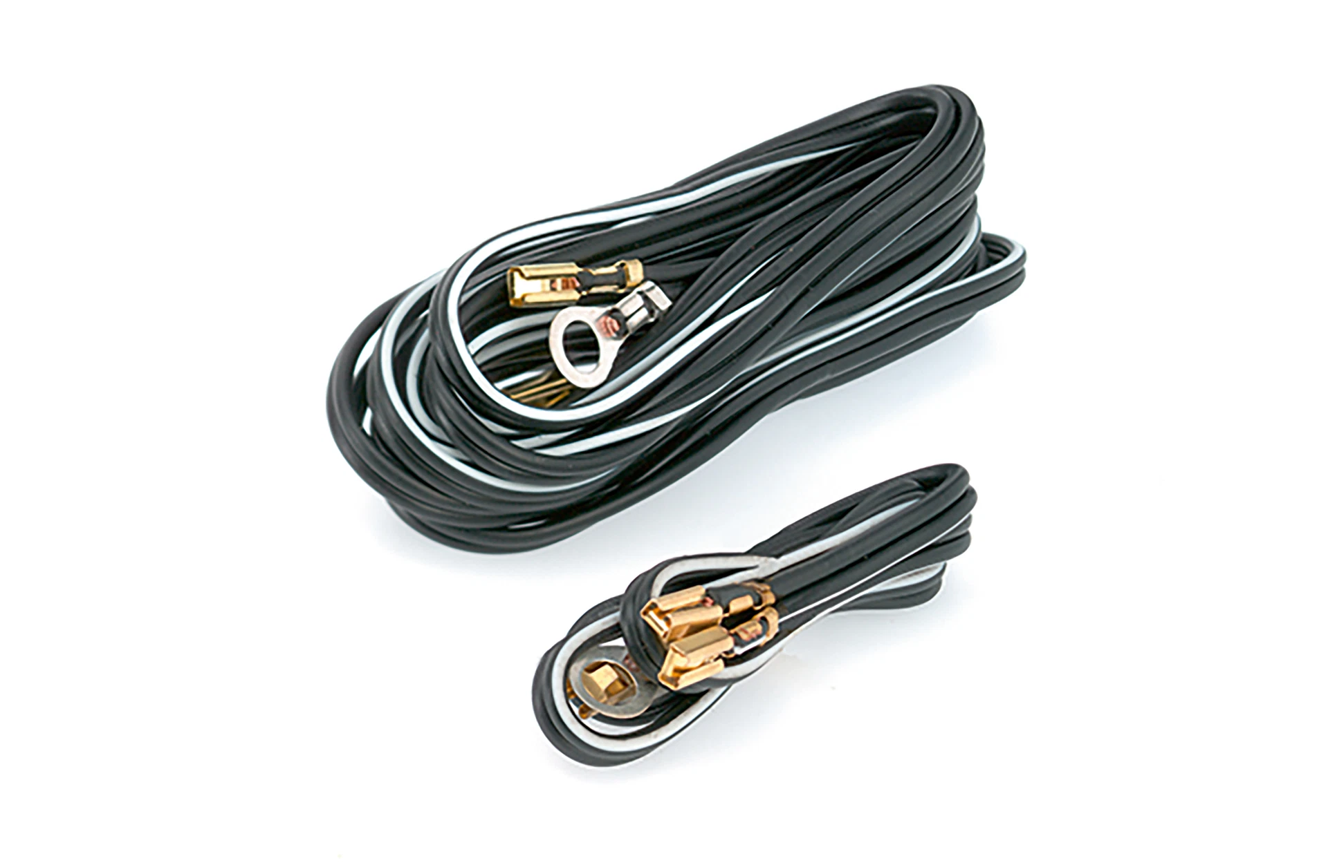 Lichtkabel - diagonale Ansicht auf weißem Grund