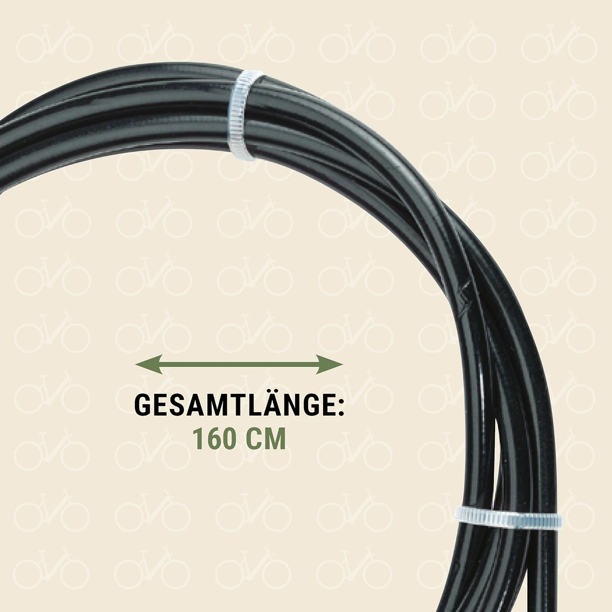 Schaltzug 160 cm Gesamtlänge- Ansicht von vorne