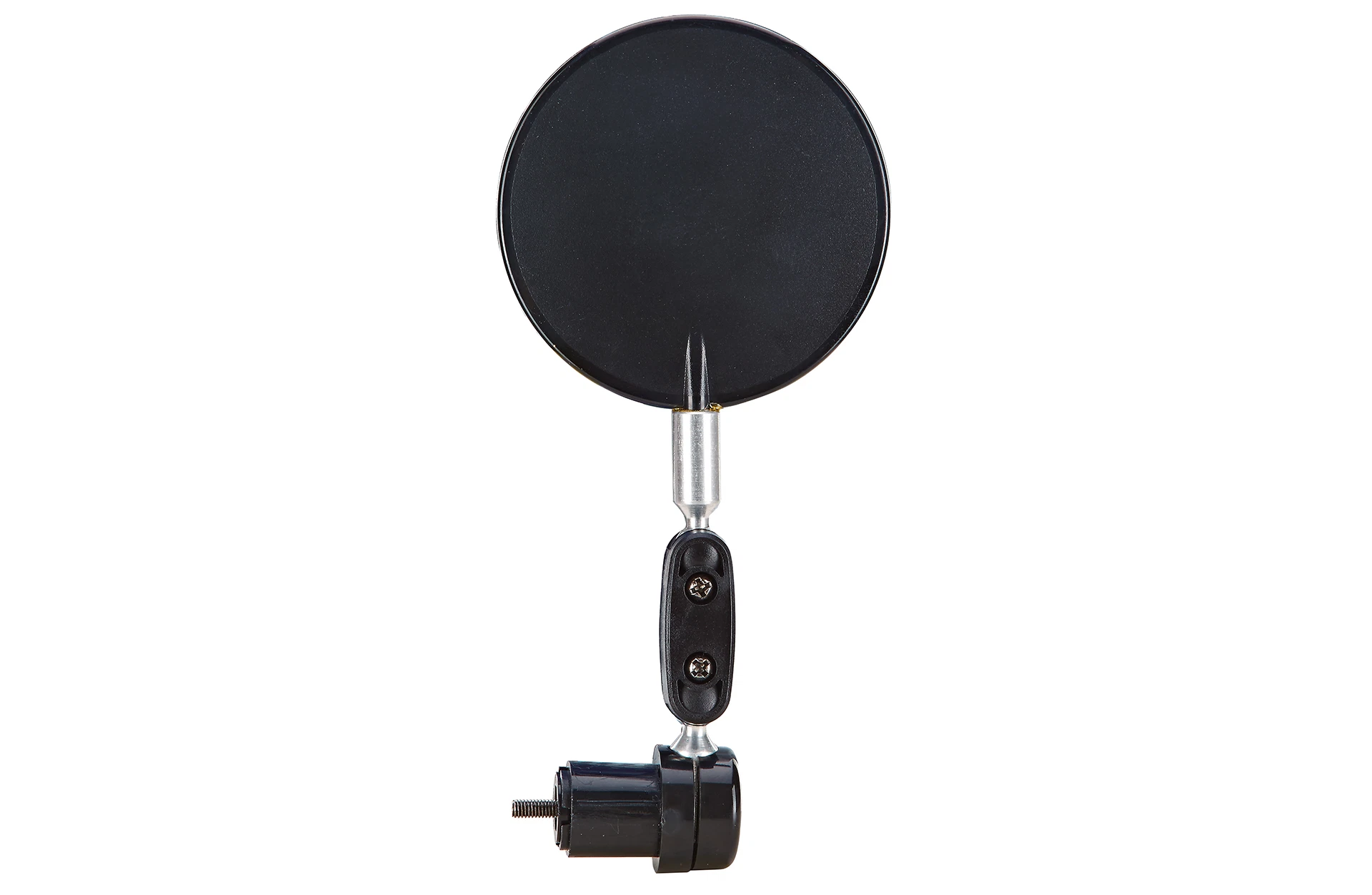 Fahrradspiegel rund - Ansicht von hinten auf weißem Grund