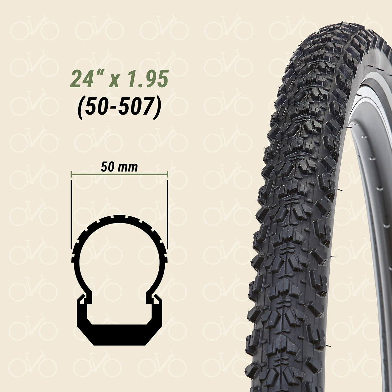 Reifen 24" x 1.95 (50-507)
