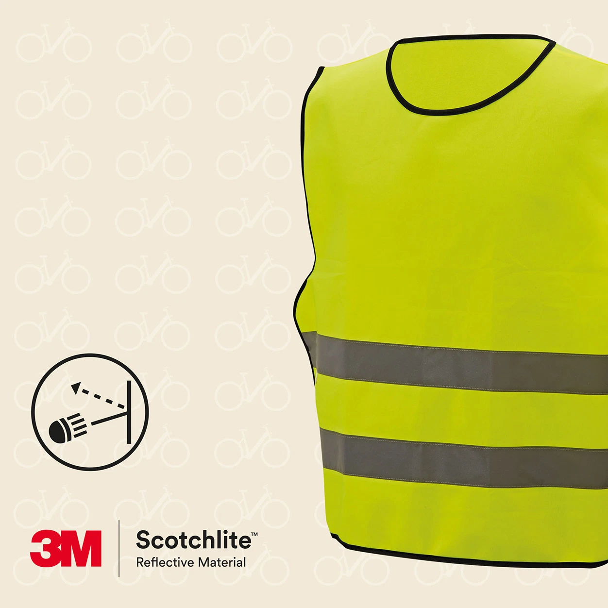 Sicherheitsweste Kinder mit 3M Reflex Material - diagonale Ansicht