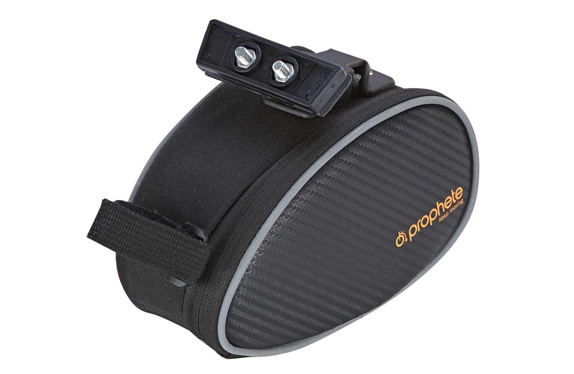 Packtasche mit Sattelbefestigung - diagonale Ansicht auf weißem Grund