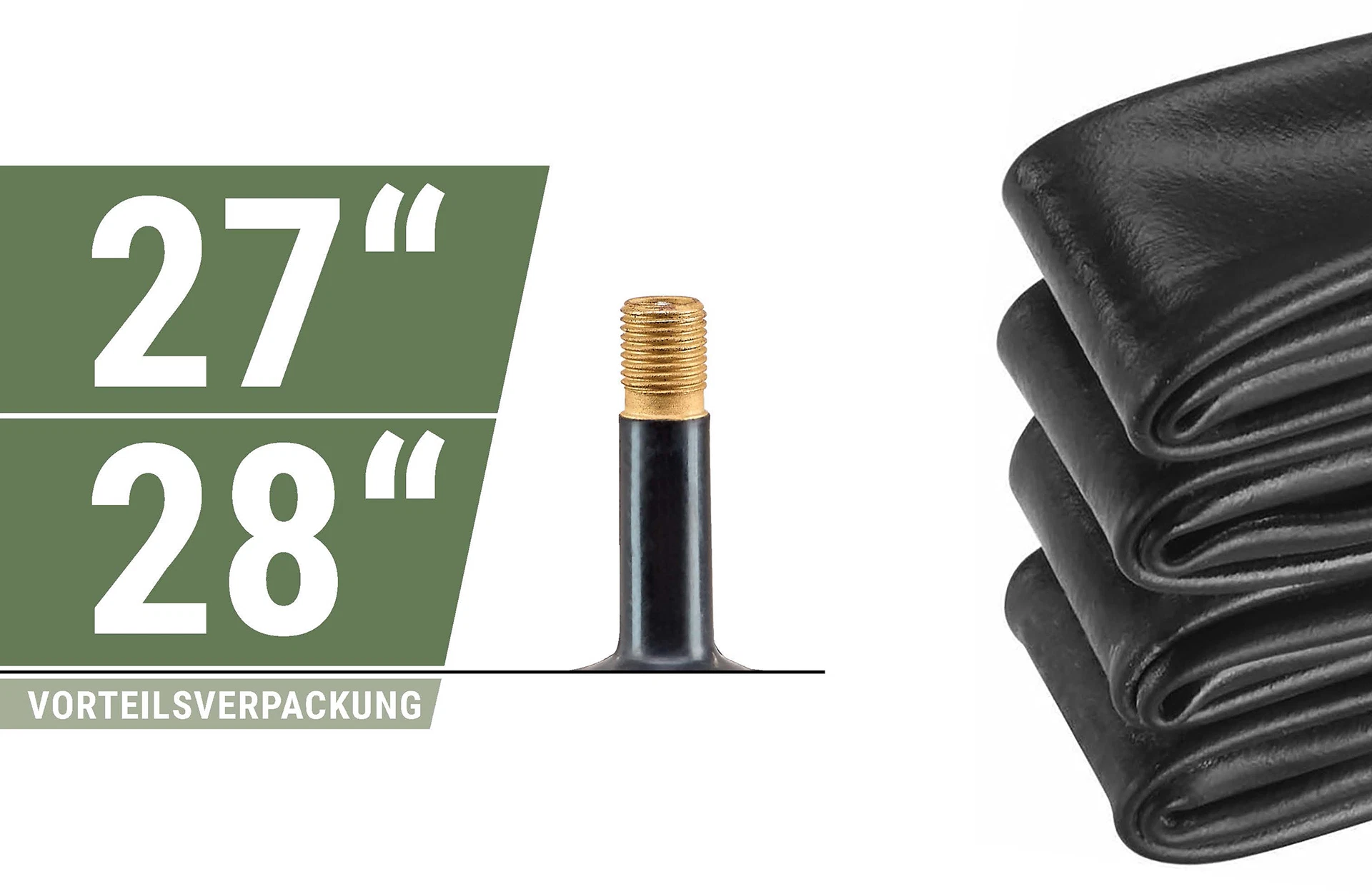 Gruppenschlauch 27"-28" (28/40-622/630), Autoventil