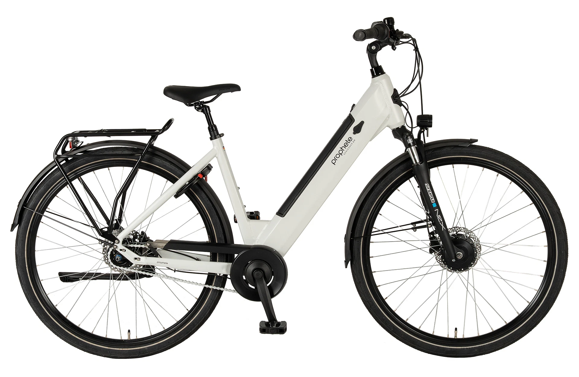 Geniesser 2.0 kreide City E-Bike - Planaufnahme auf weißem Grund