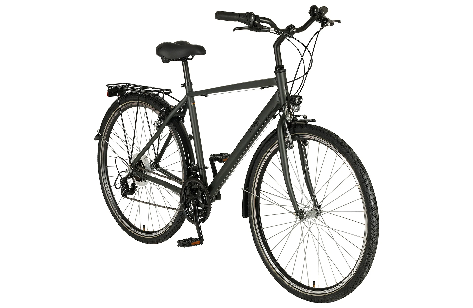 Entdecker 100 Trekking Bike Diamantrahmen - diagonale Ansicht auf weißem Grund