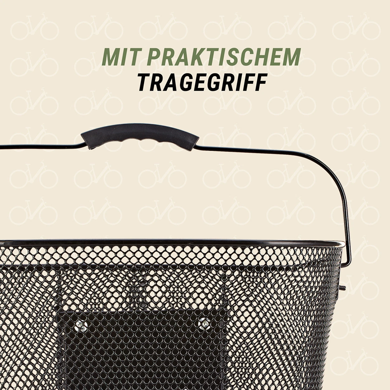 Fahrradkorb (Ahead) mit praktischem Tragegriff - detailansicht