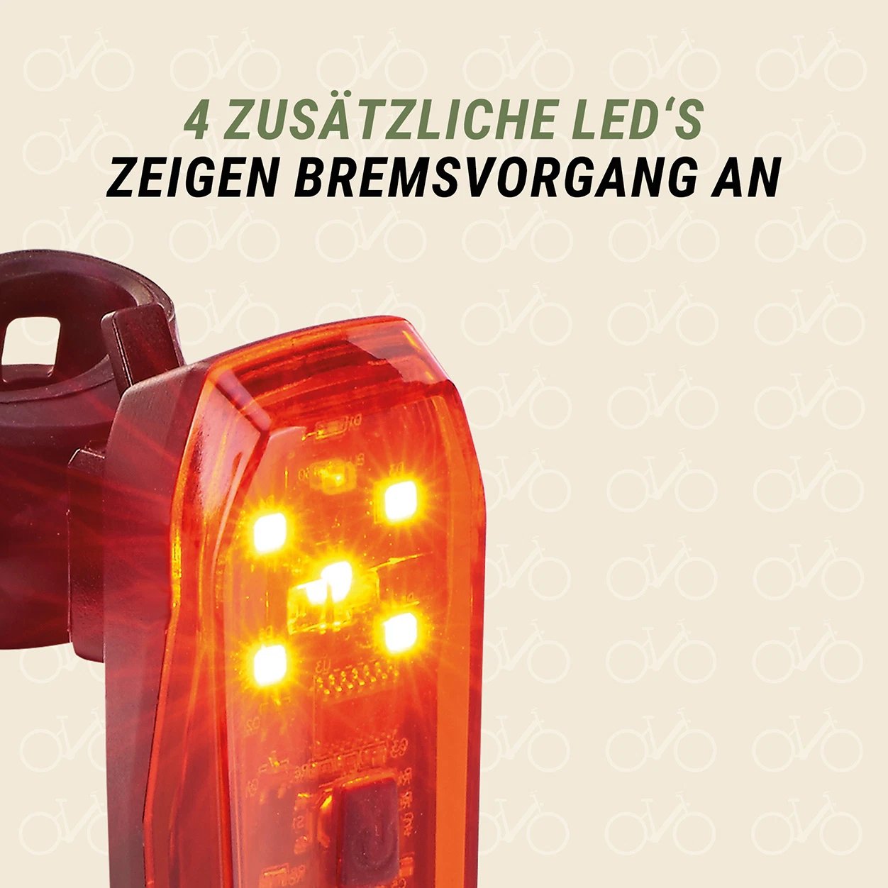 LED-Batterierücklicht mit Bremslicht