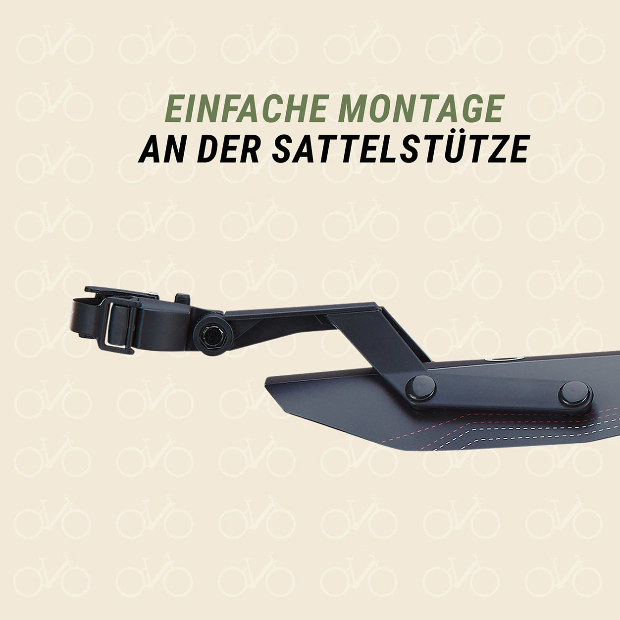 Steckschutzblech zur Montage an Sattelstütze - seitliche Ansicht