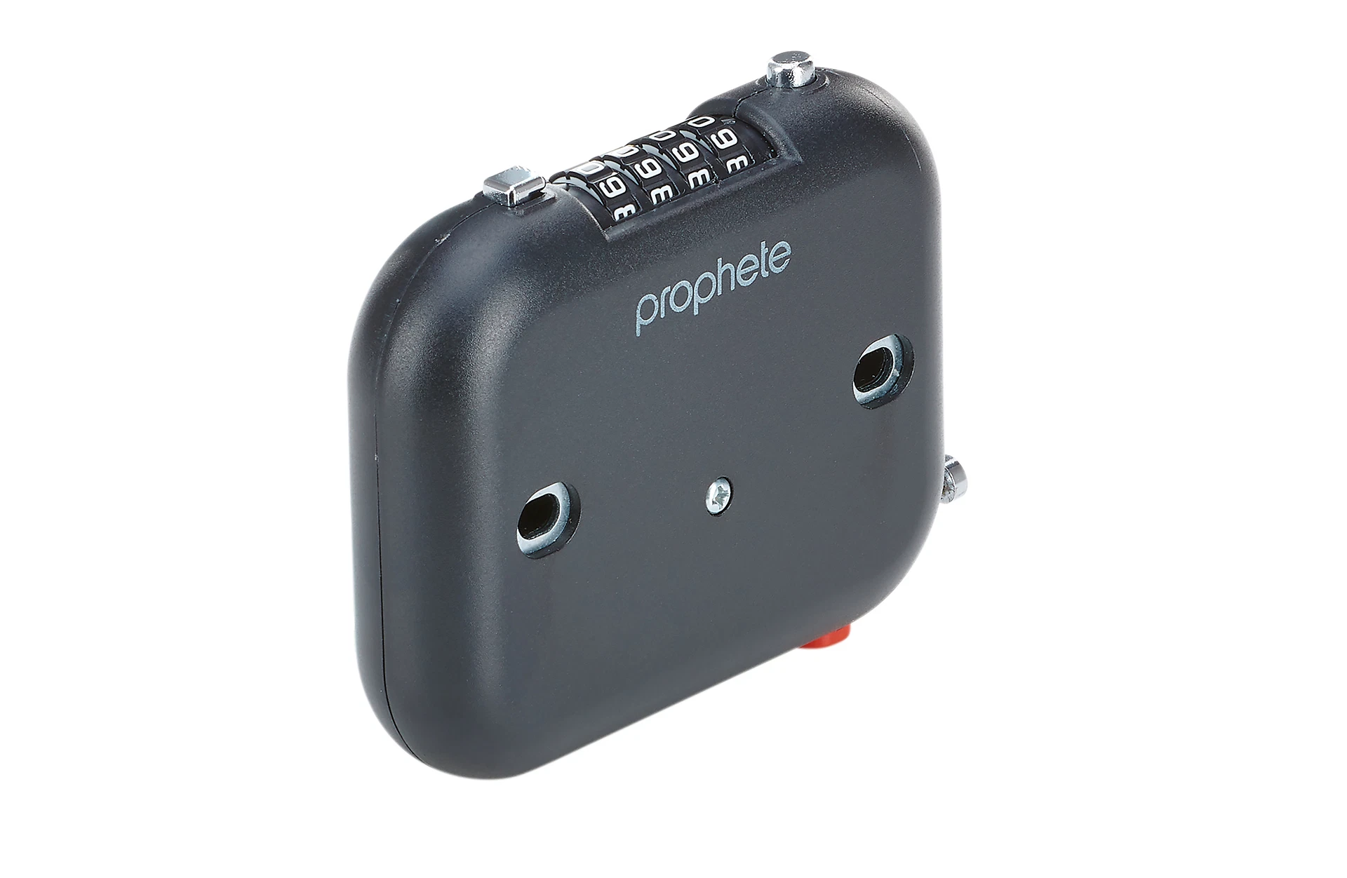 Helmschloss mit Zahlencode - diagonale Ansicht auf weißem Grund