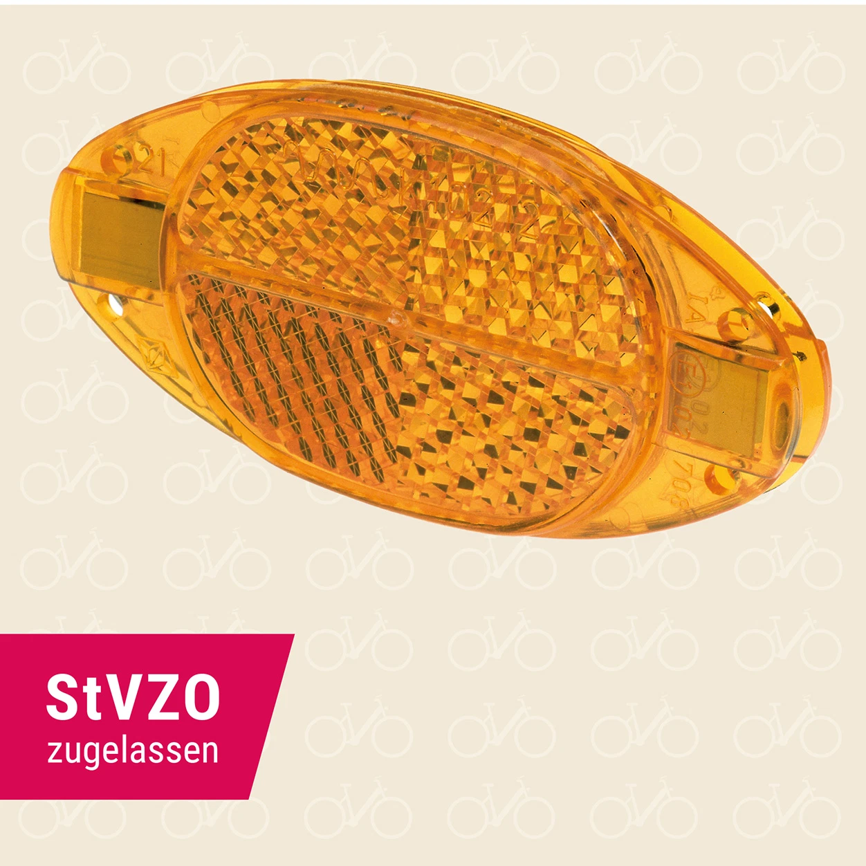 4 Speichen Reflektoren StVZO zugelassen - diagonale Ansicht